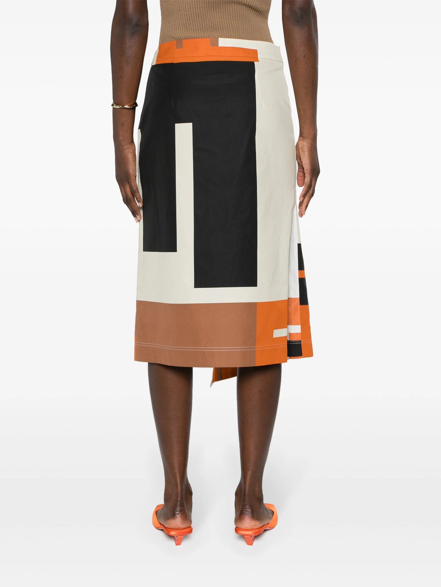 FF Puzzle-print midi skirt