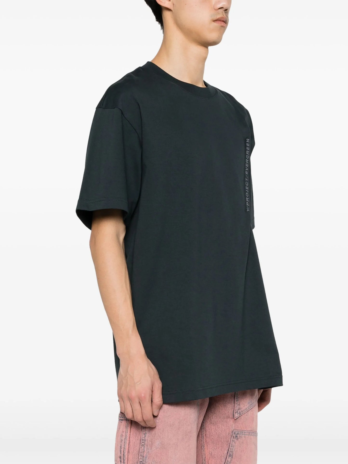 pleat-detail cotton T-shirt