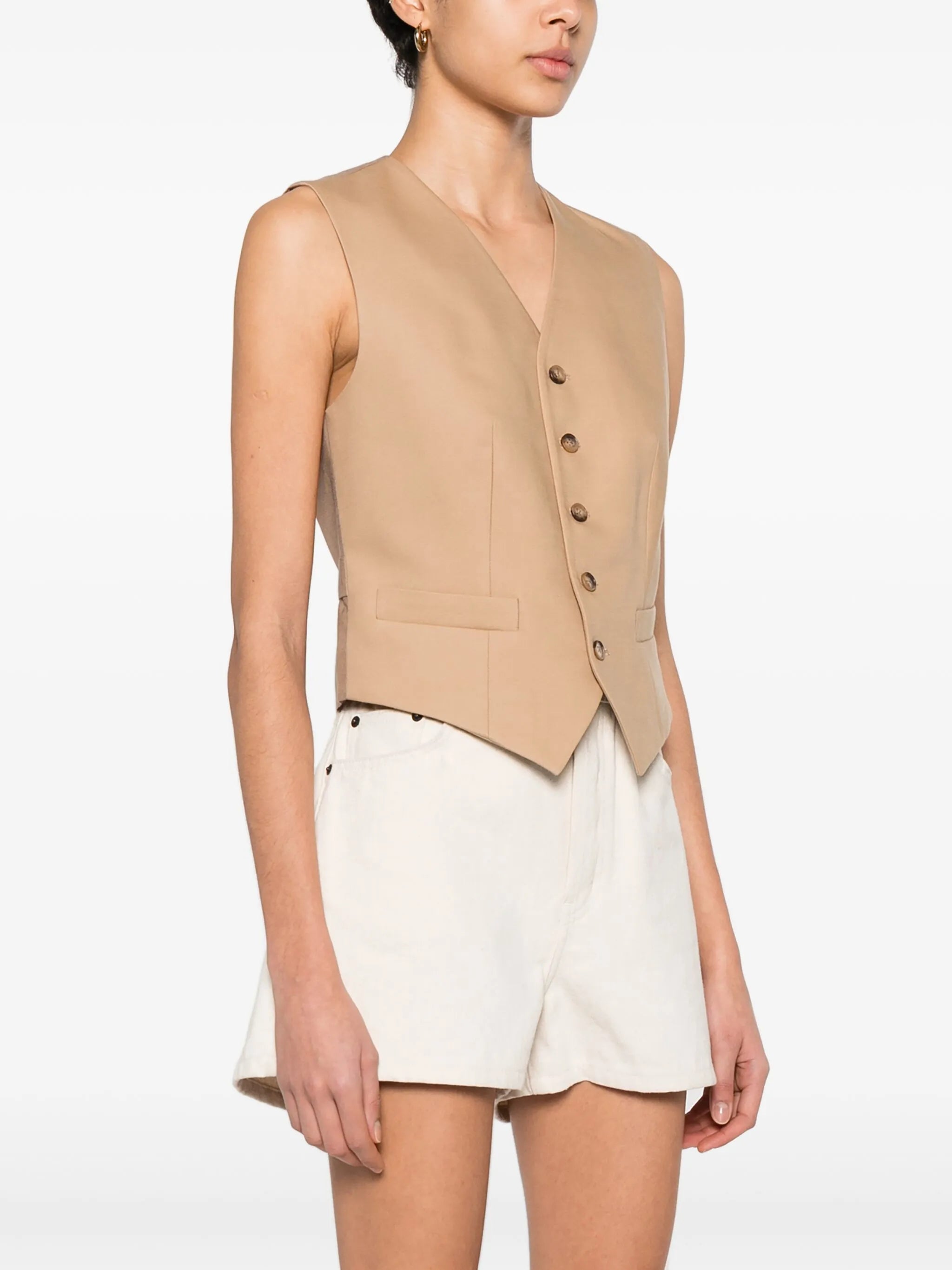 tailored twill waistcoat
