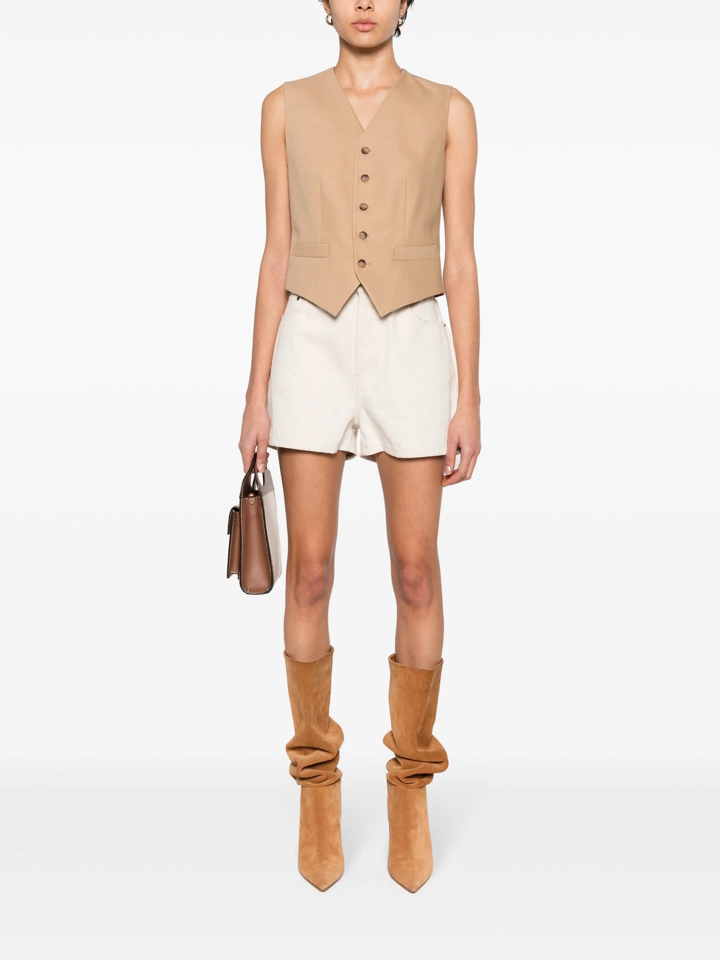 tailored twill waistcoat