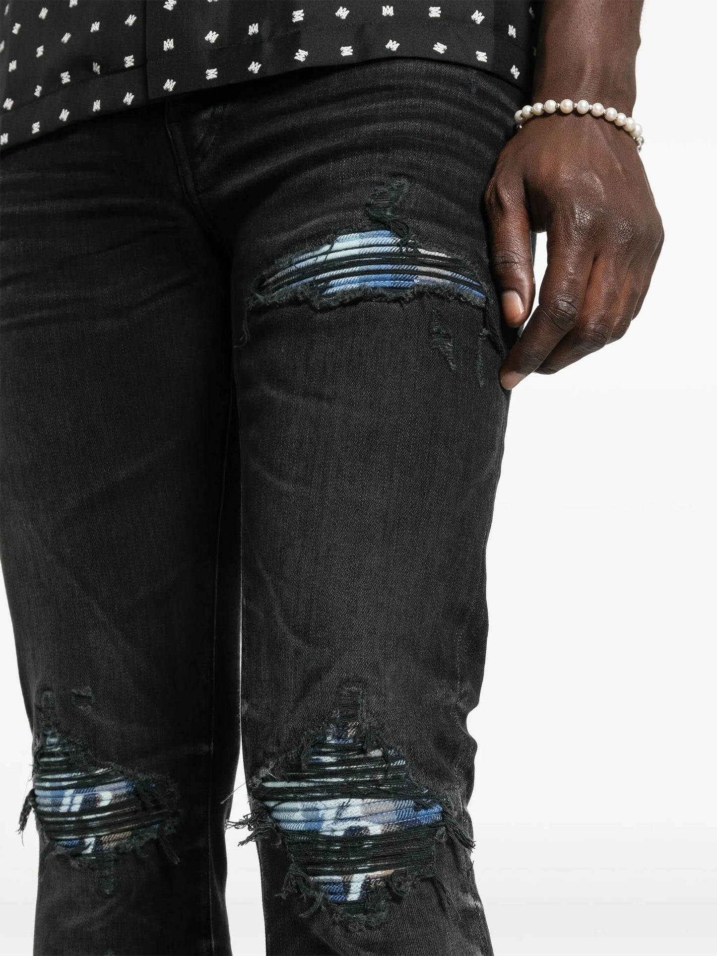 Plaid MX1 mid-rise skinny jeans