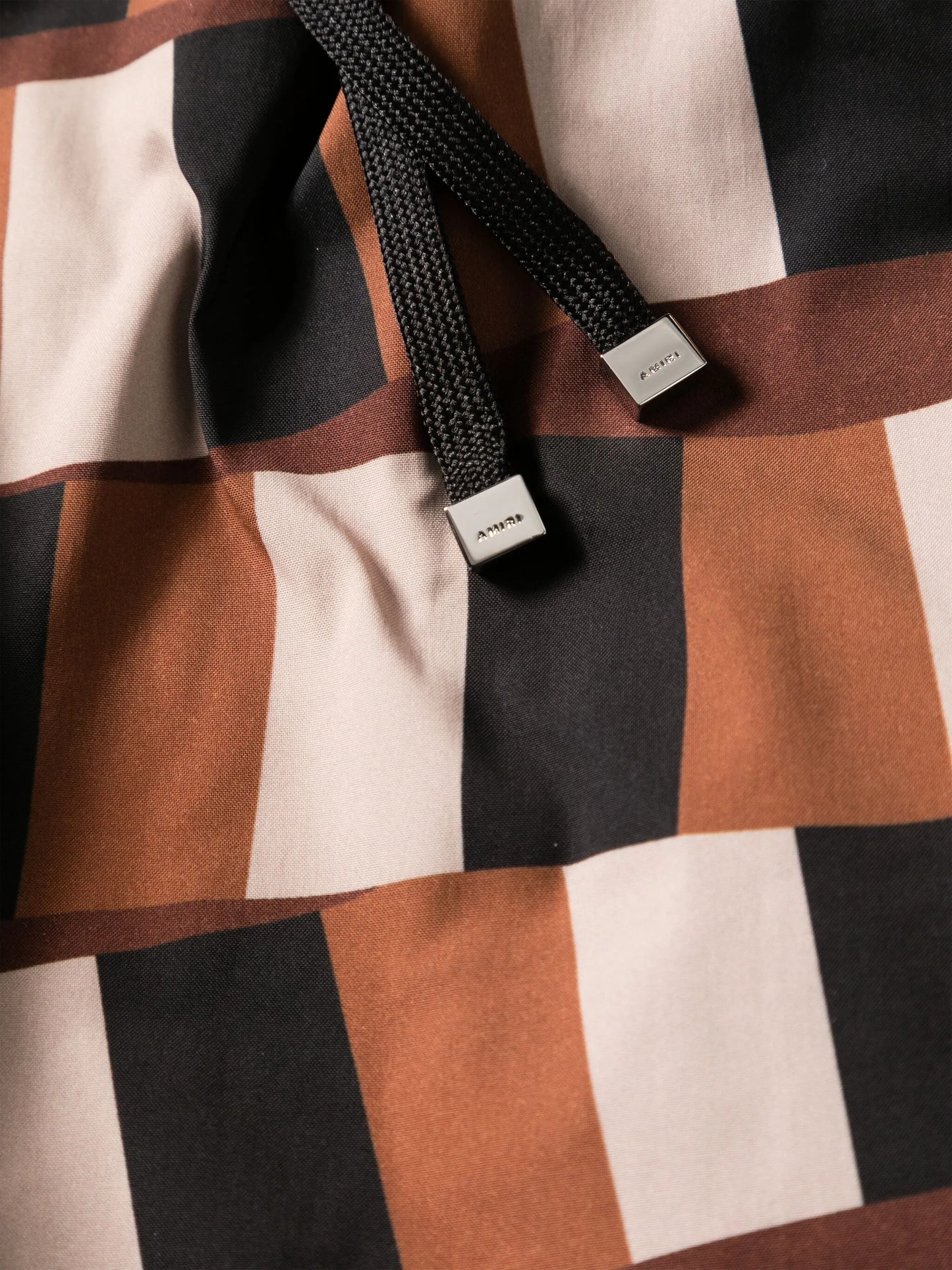 logo-print checked swim shorts