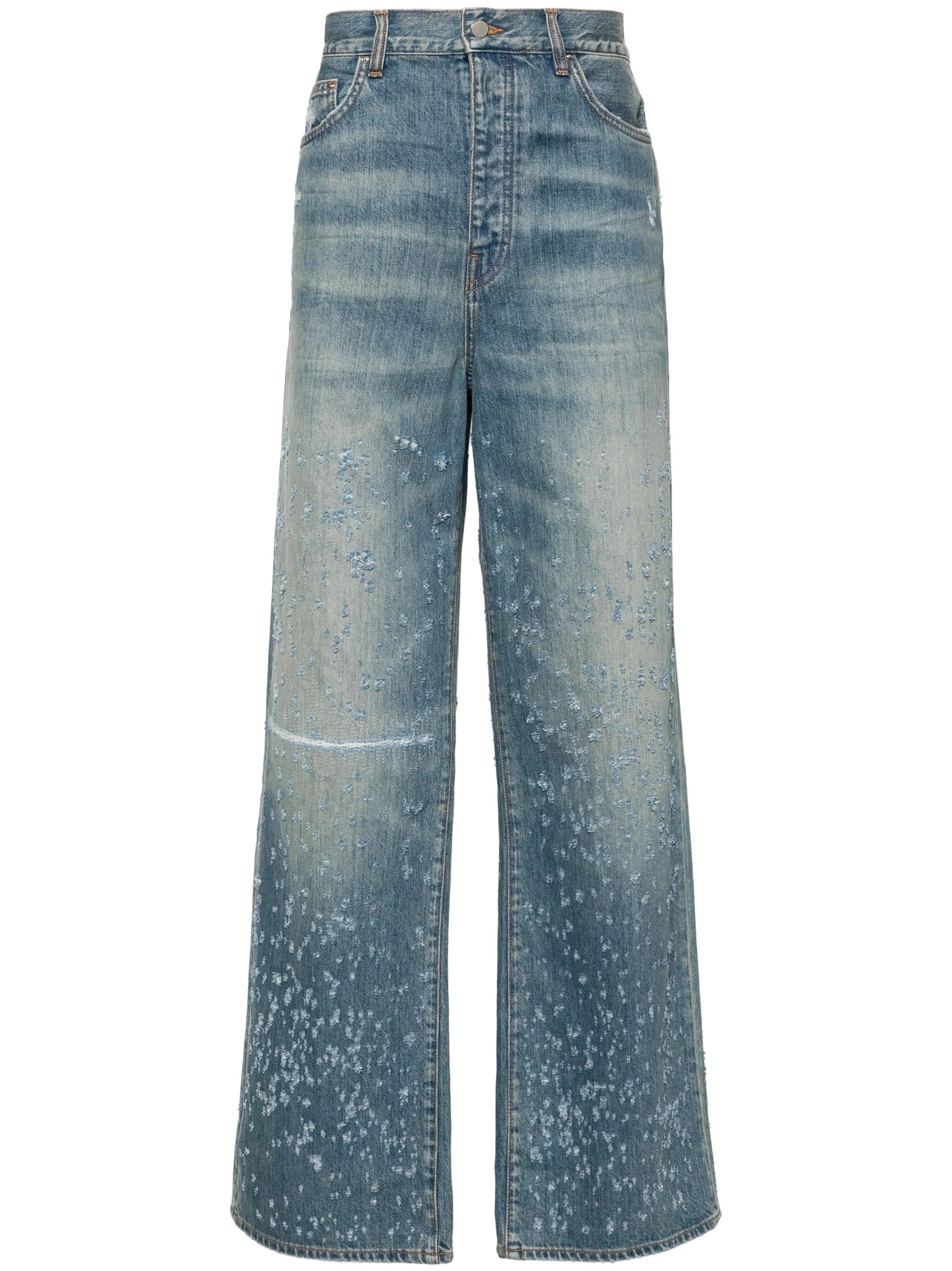 Shotgun mid-rise straight-leg jeans