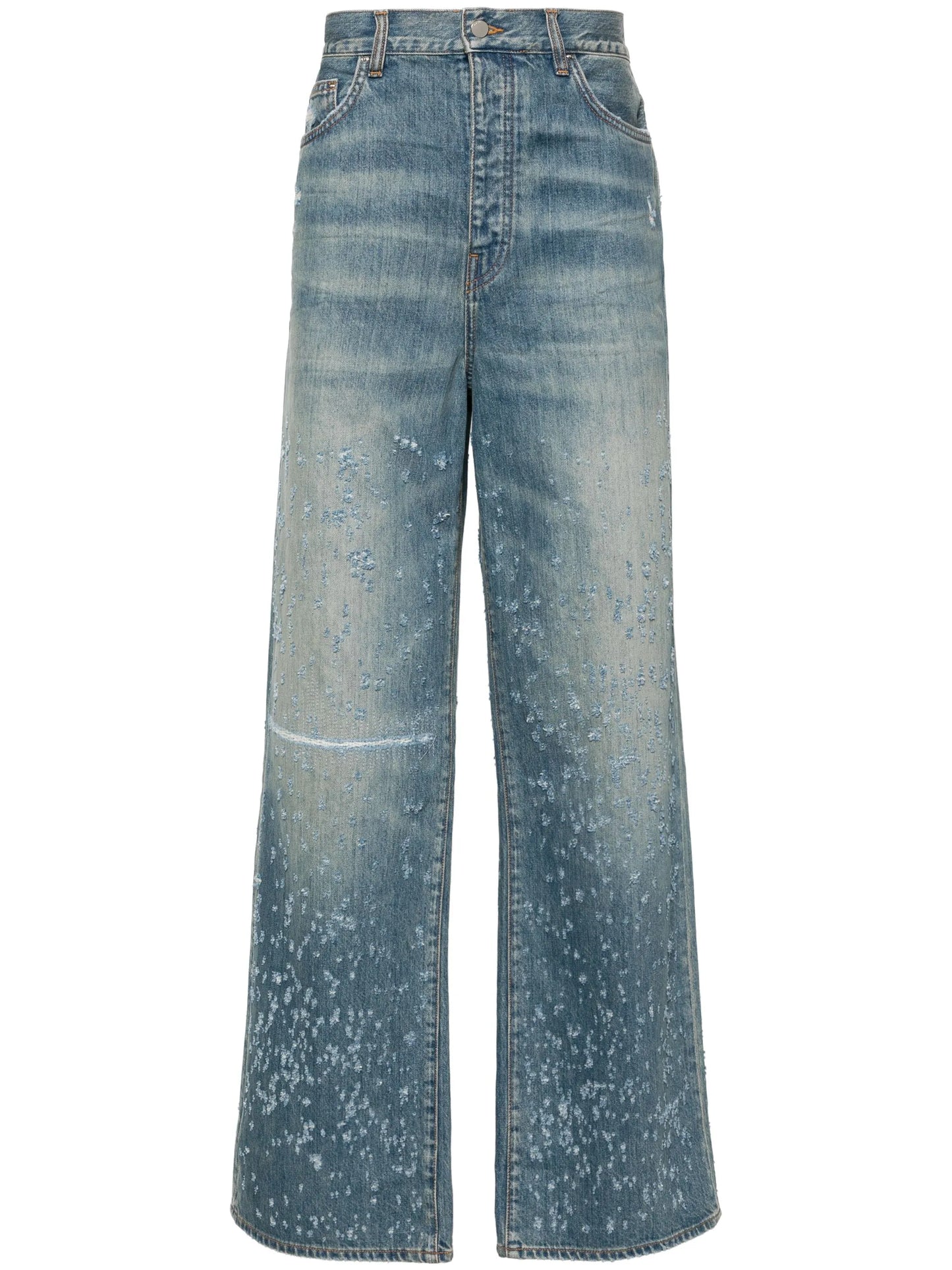 Shotgun mid-rise straight-leg jeans