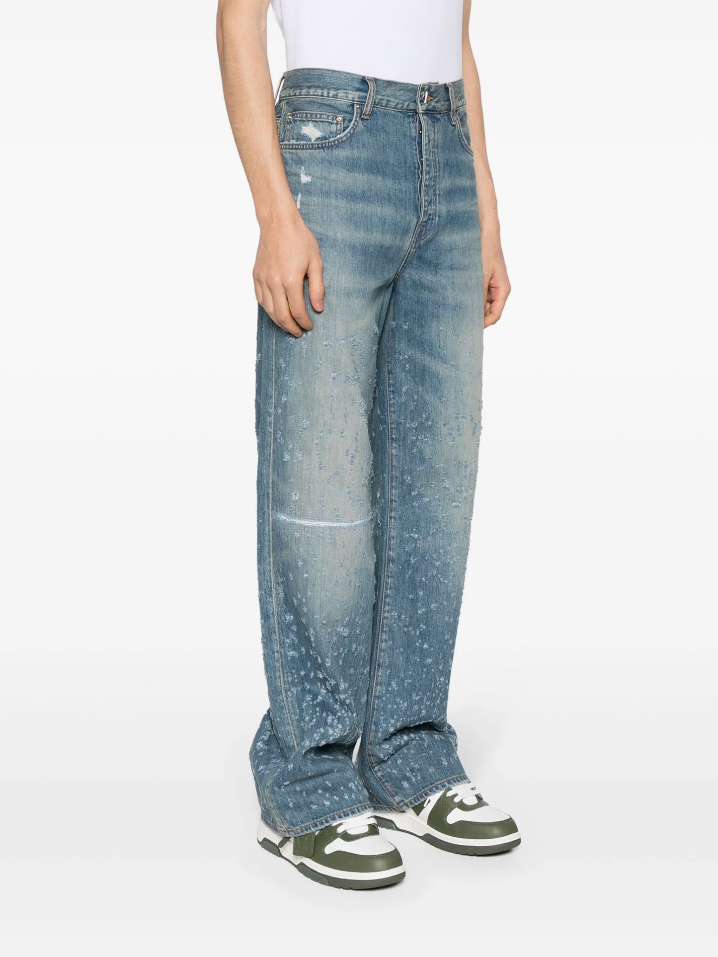 Shotgun mid-rise straight-leg jeans