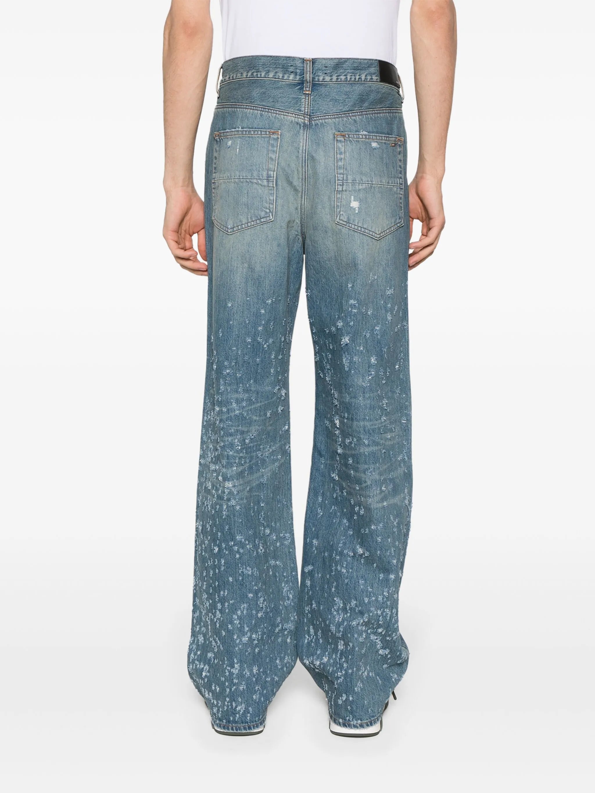 Shotgun mid-rise straight-leg jeans