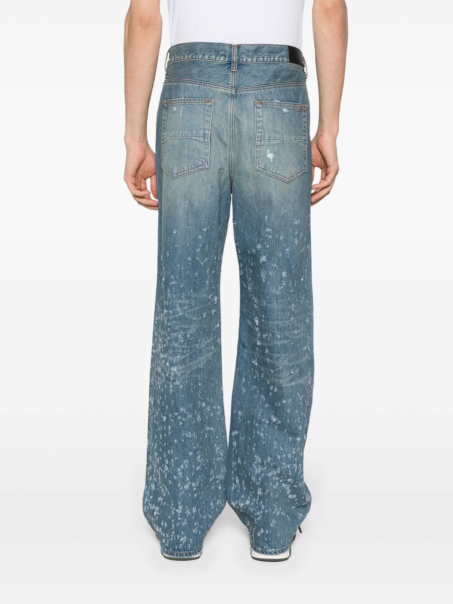 Shotgun mid-rise straight-leg jeans