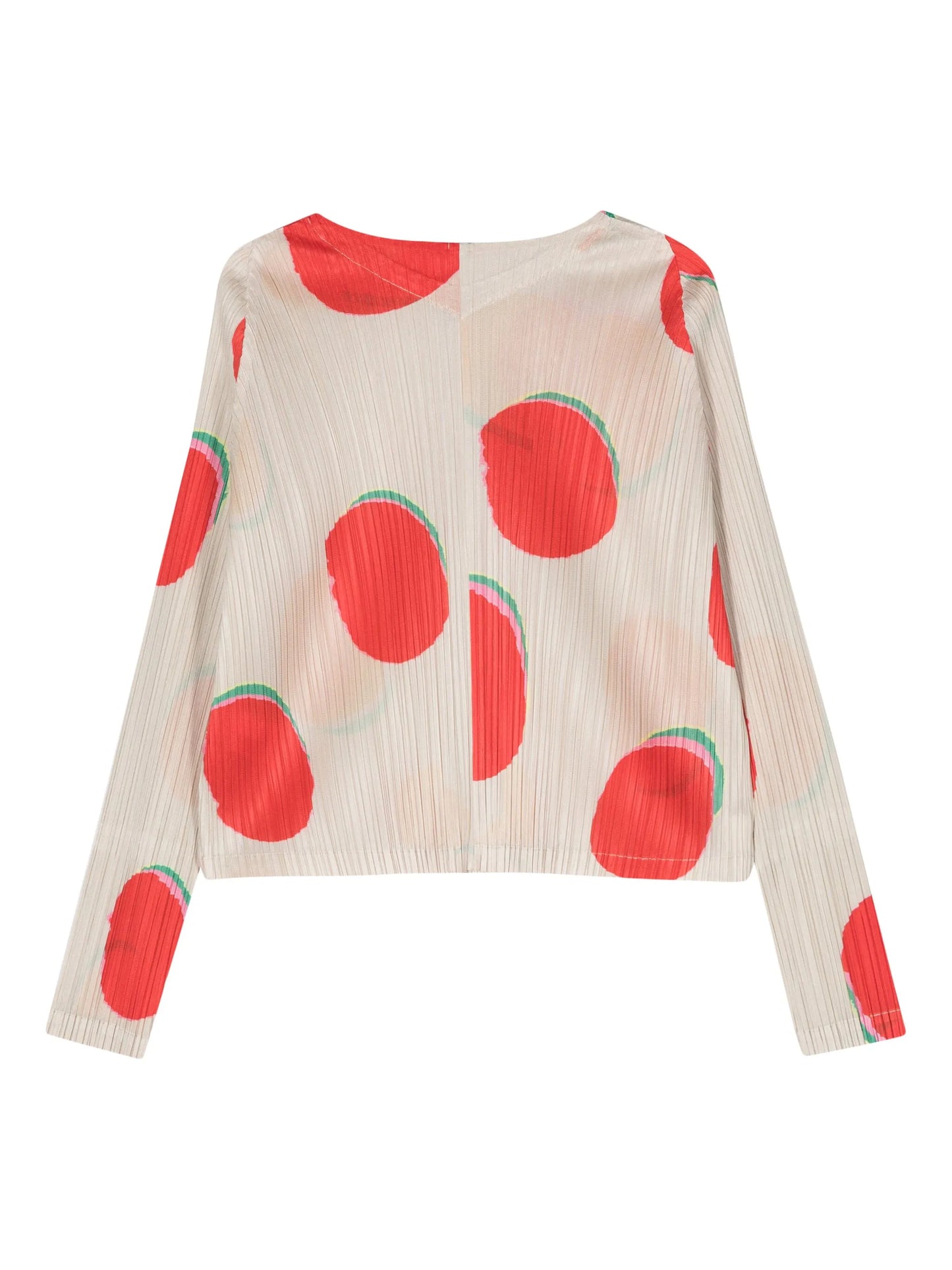 motif-print pleated jacket