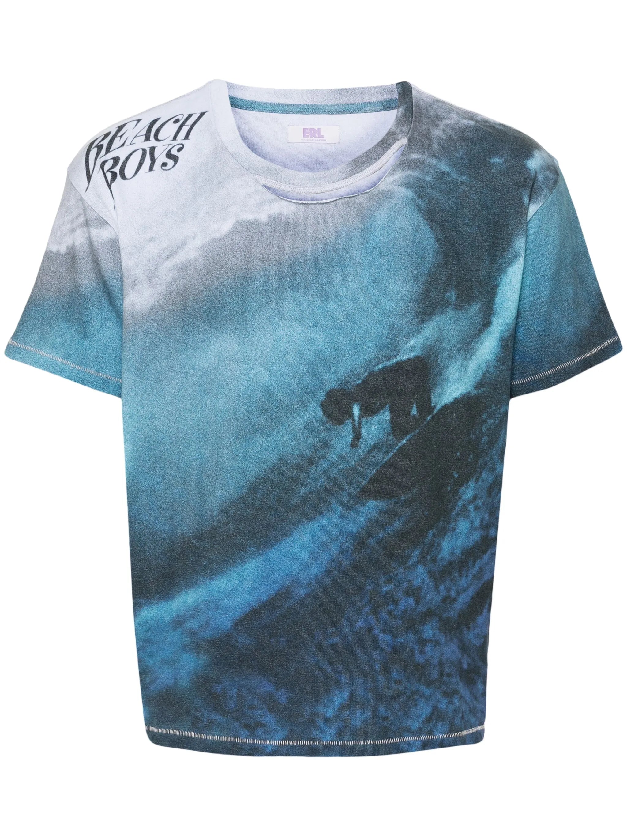 surfer-print T-shirt