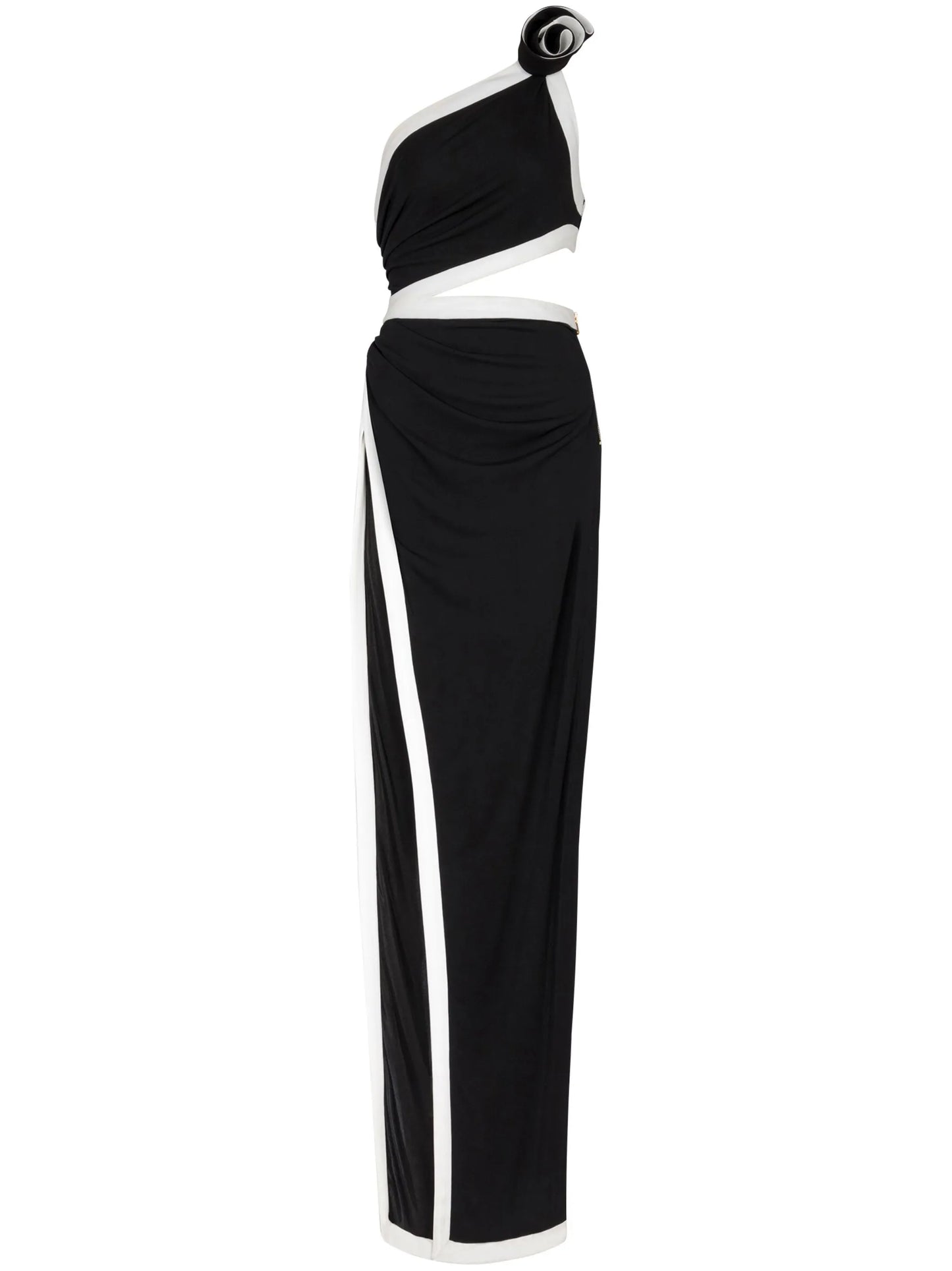 cut-out asymmetric gown