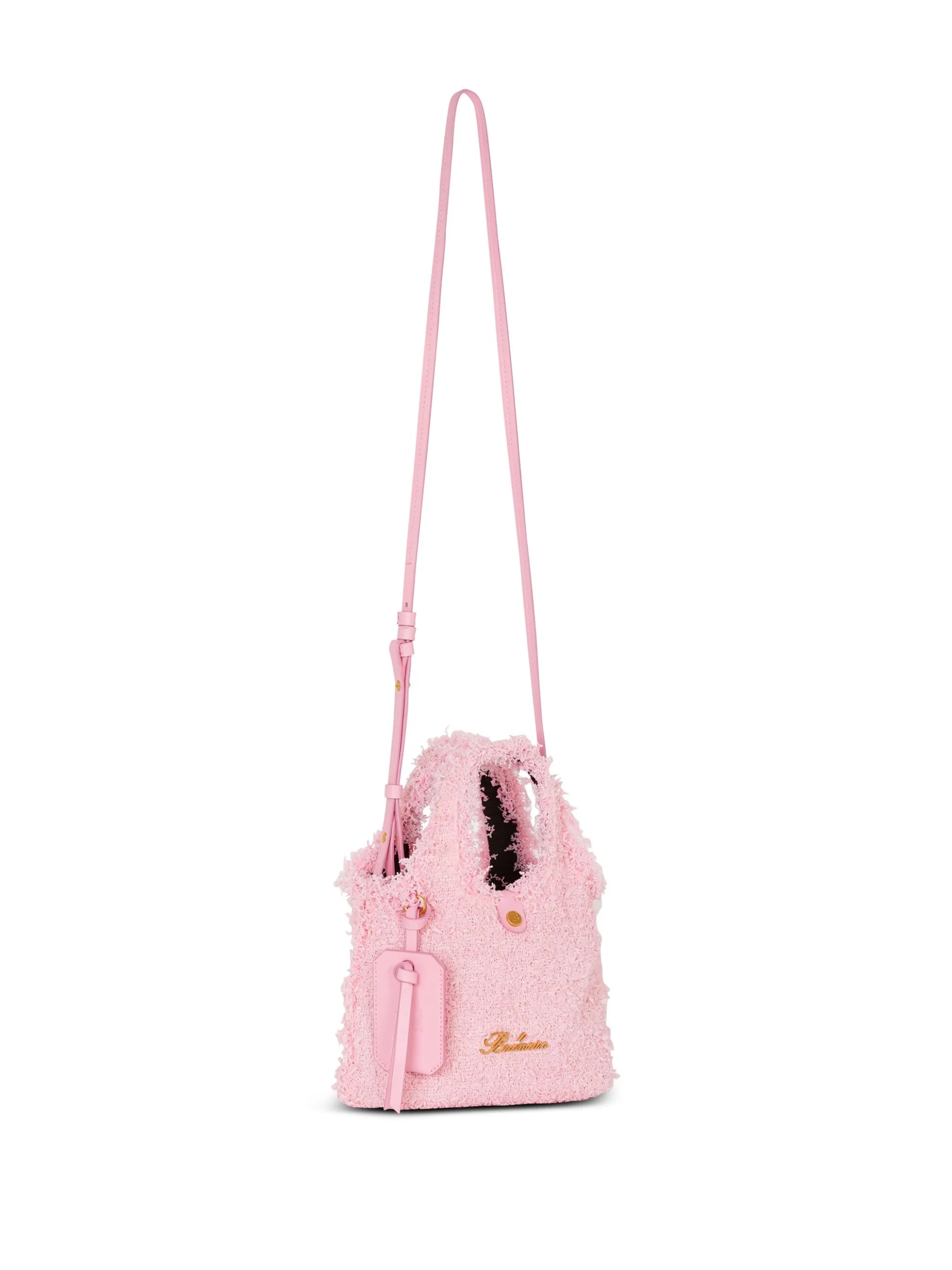 mini B-Army Grocery tweed bag