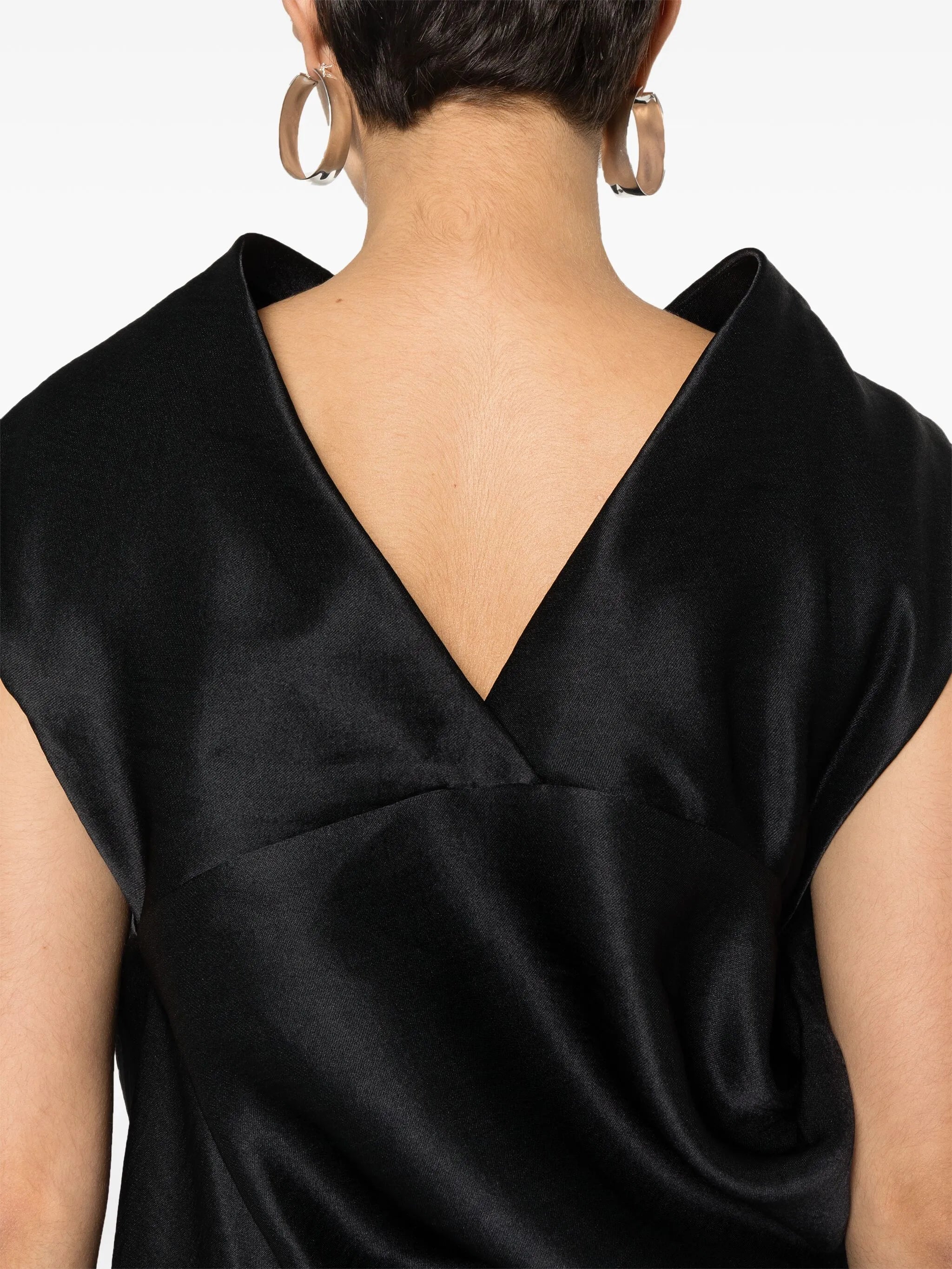 Enveloping draped dress