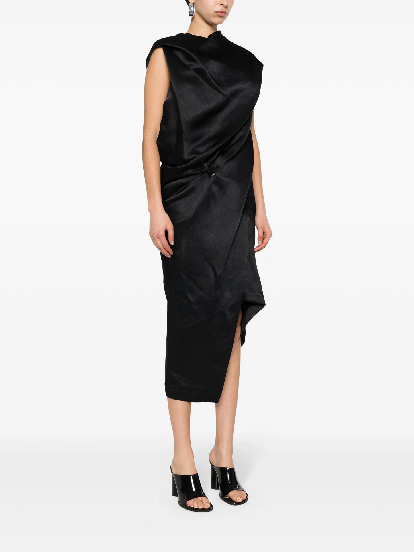 Enveloping draped dress