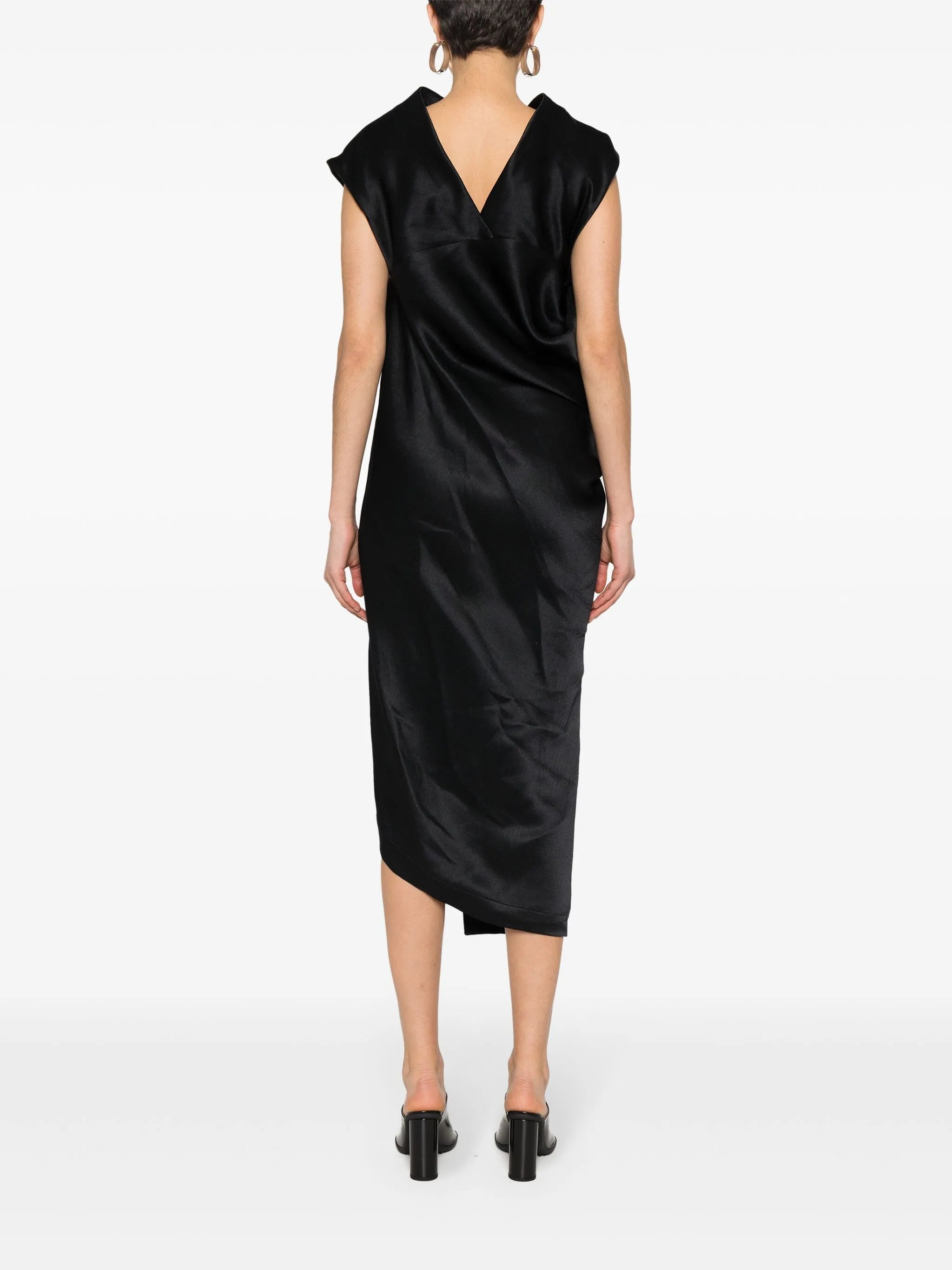 Enveloping draped dress