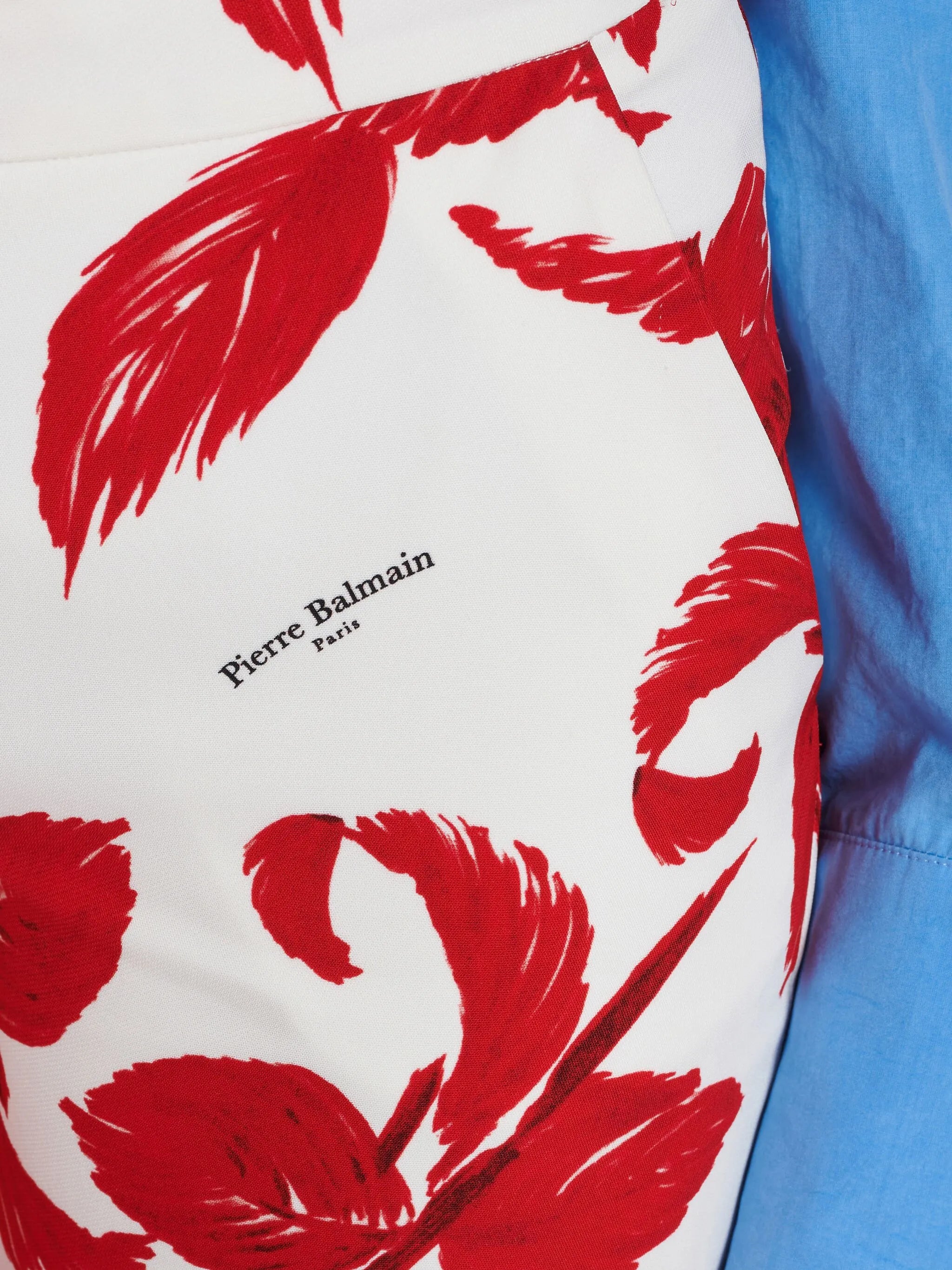 rose-print flared trousers