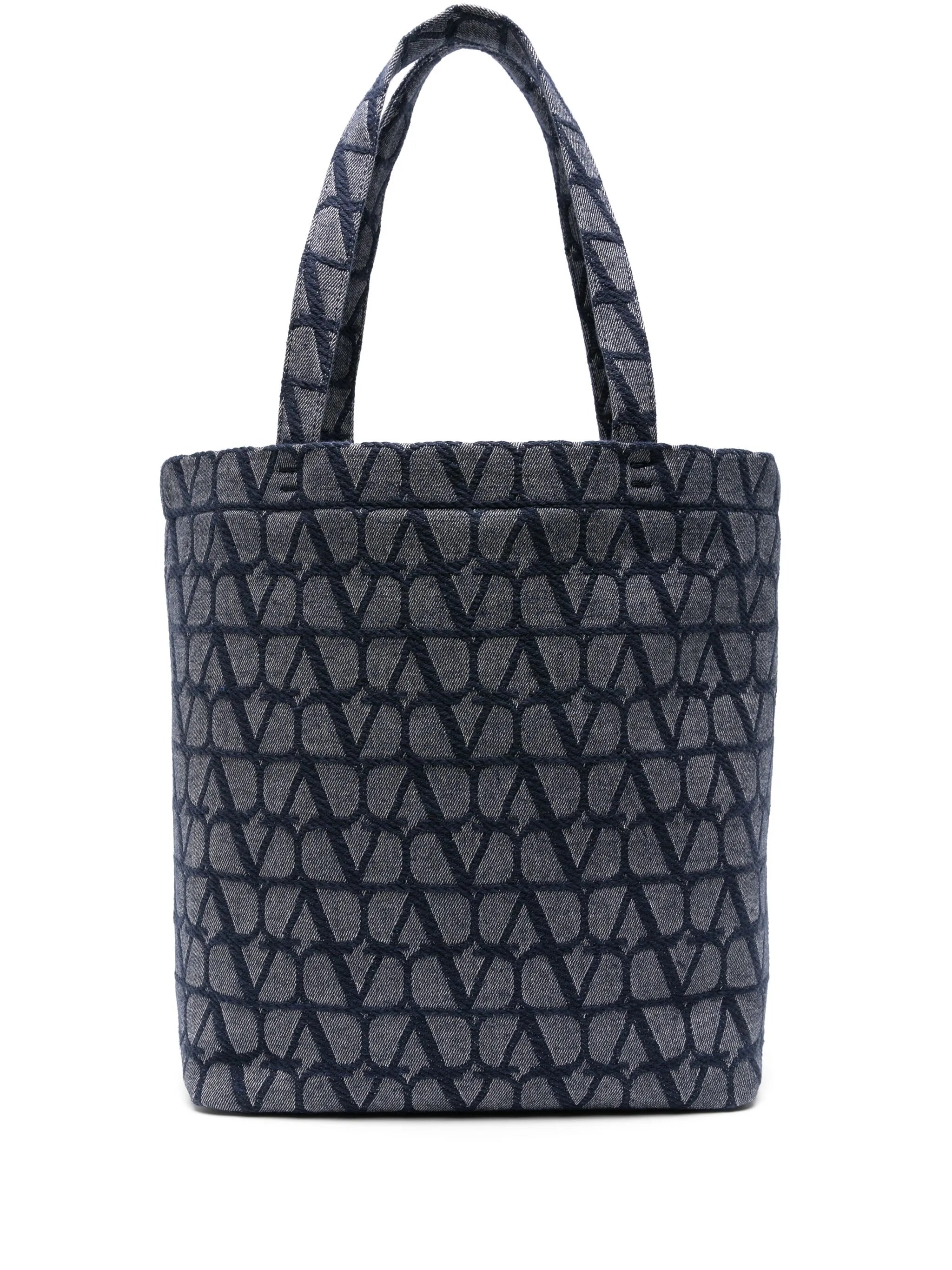 Vlogo denim tote bag