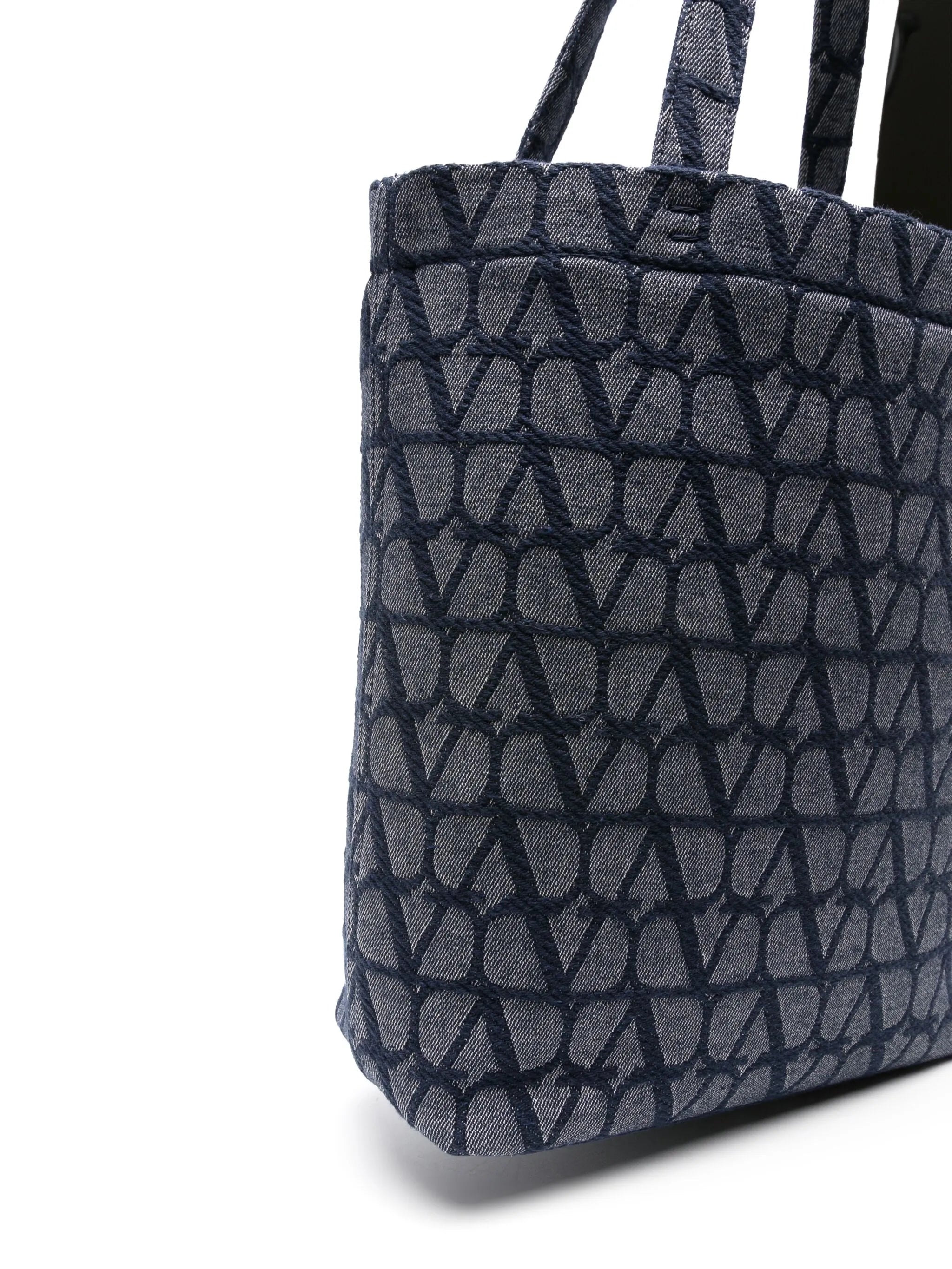 Vlogo denim tote bag