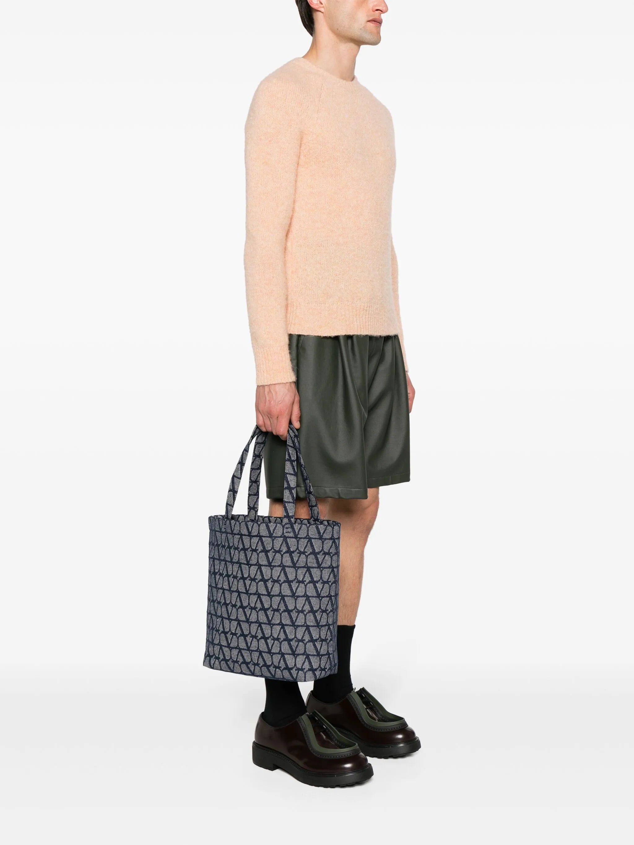 Vlogo denim tote bag