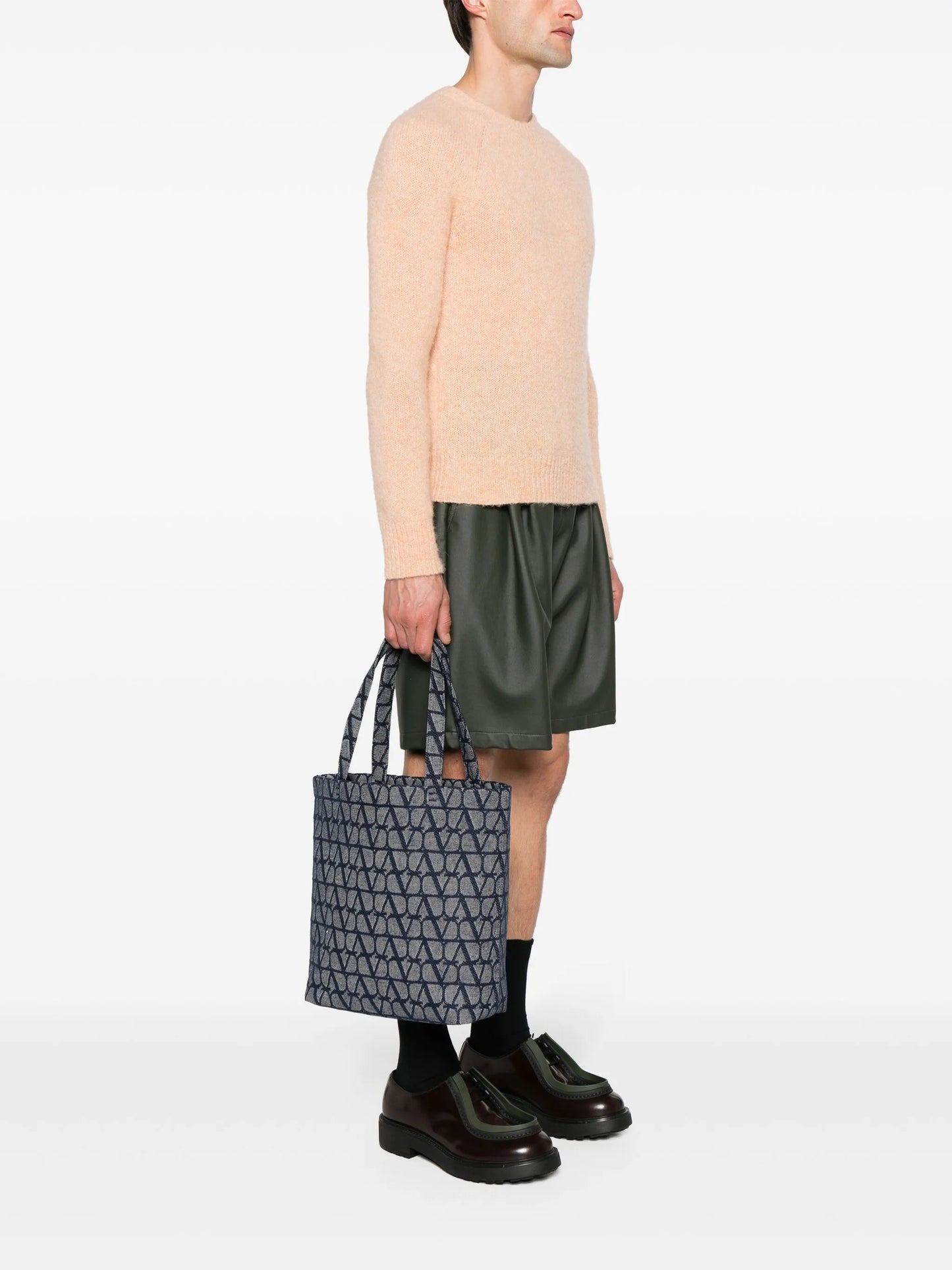 Vlogo denim tote bag