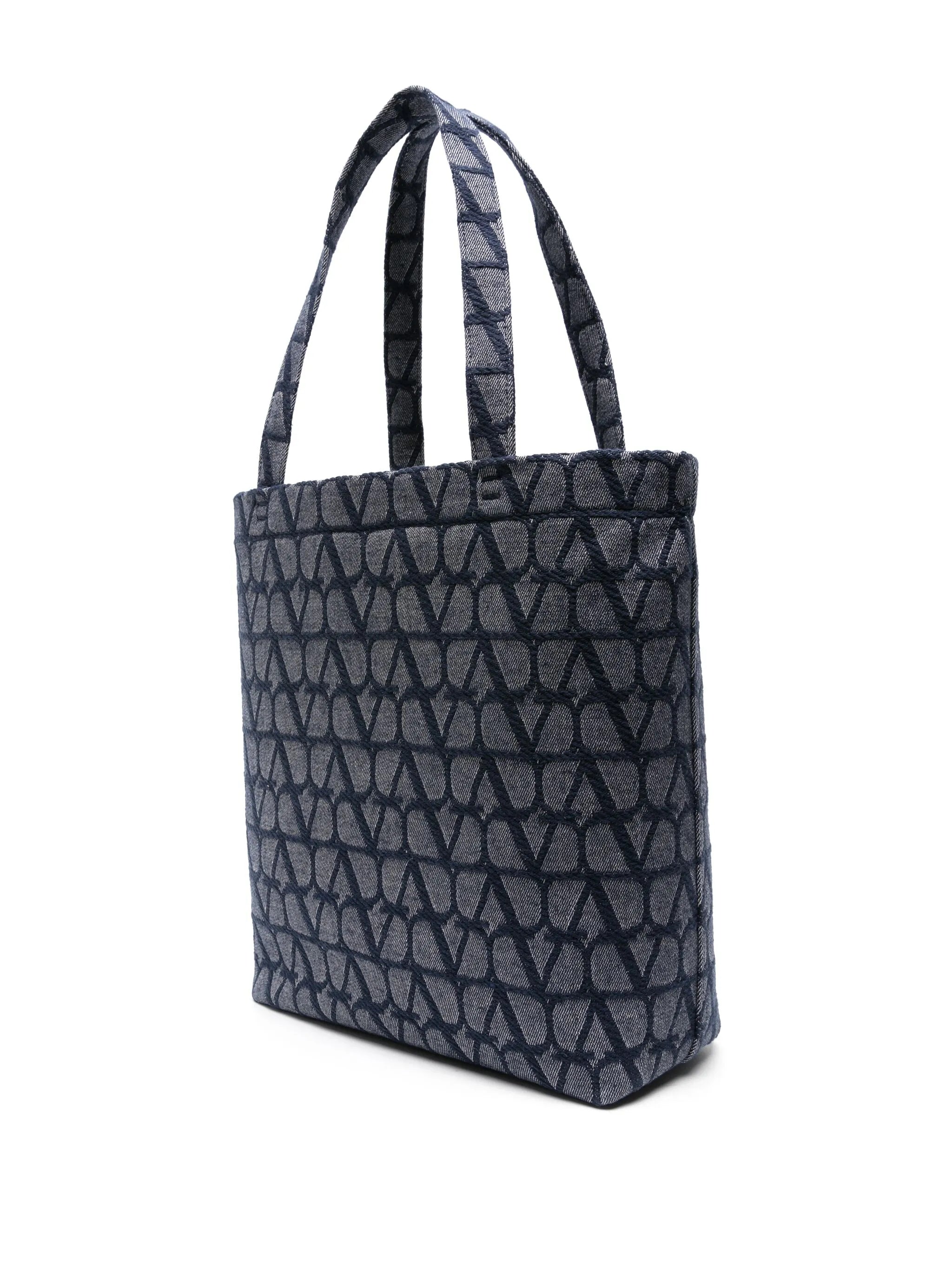 Vlogo denim tote bag