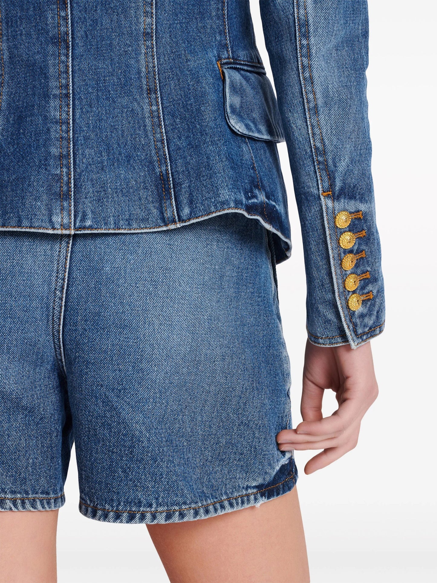 double-breasted denim jacket