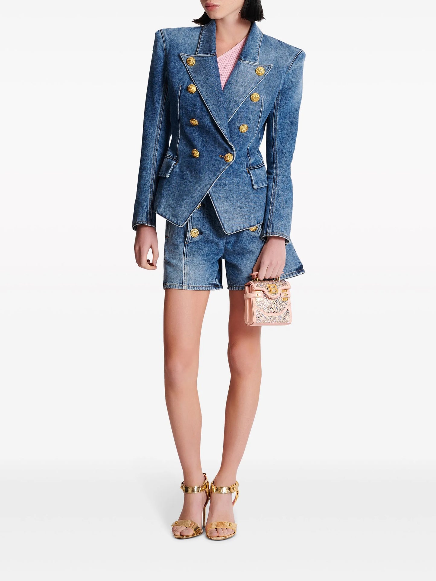 double-breasted denim jacket