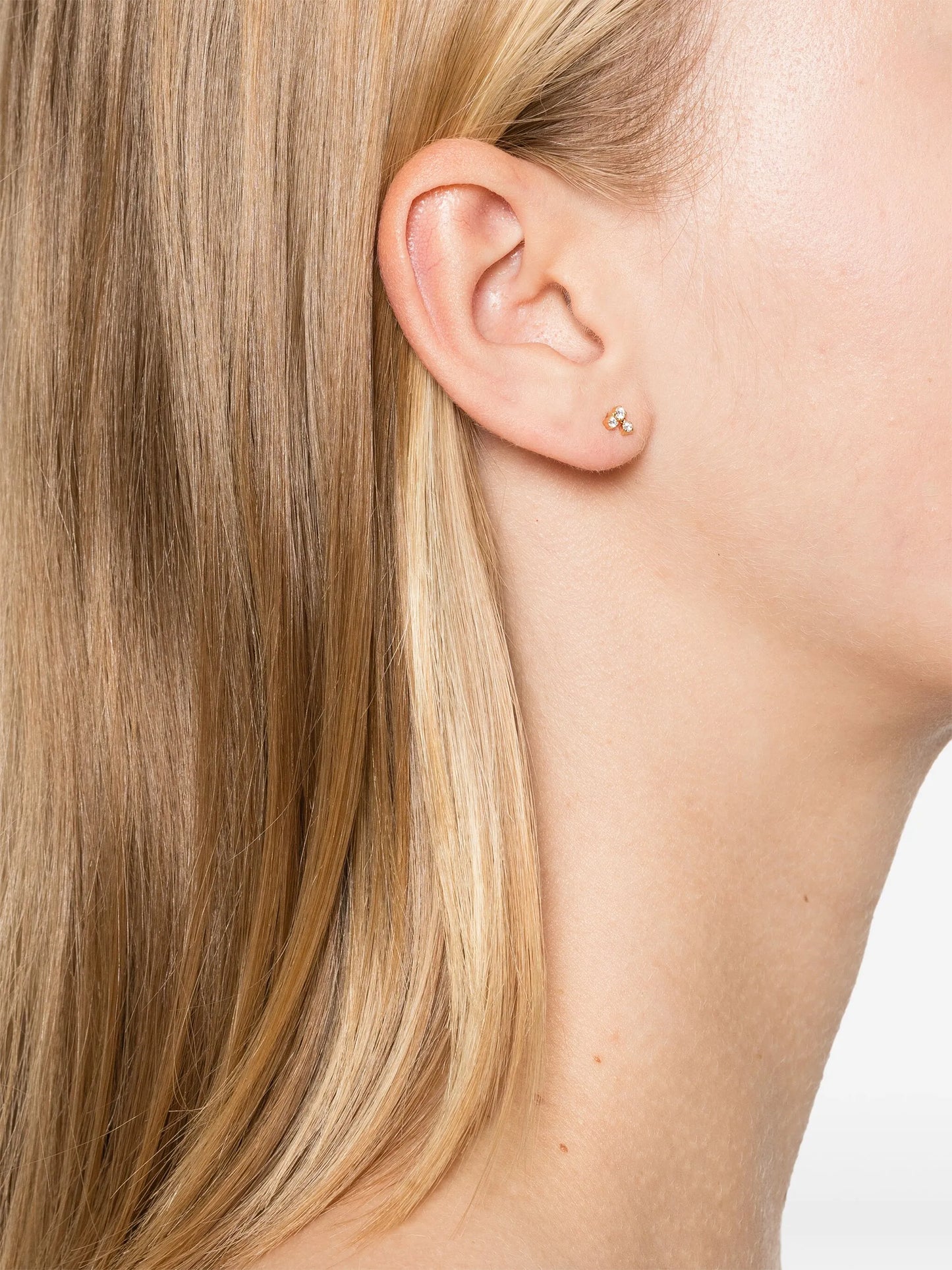 18kt yellow gold Three Drops diamond single earring