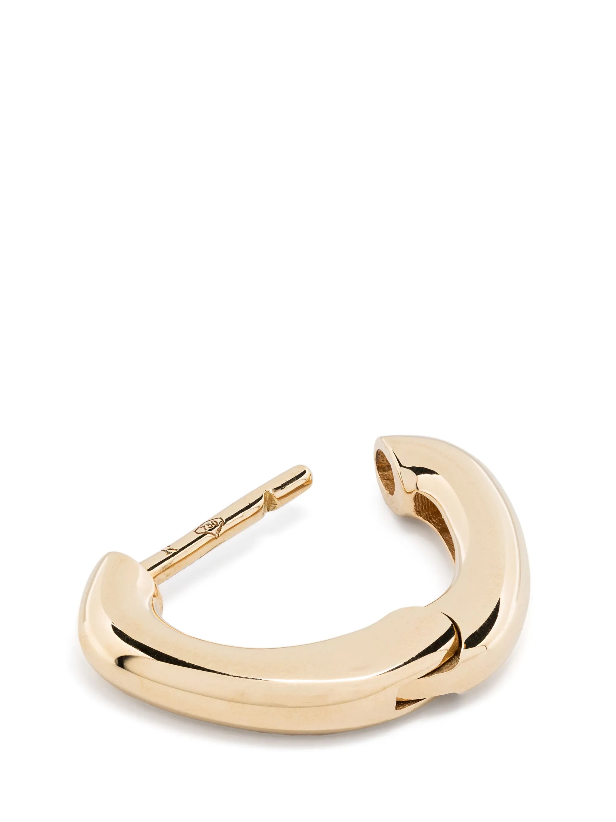 18kt recycled yellow gold Chubby single hoop earring
