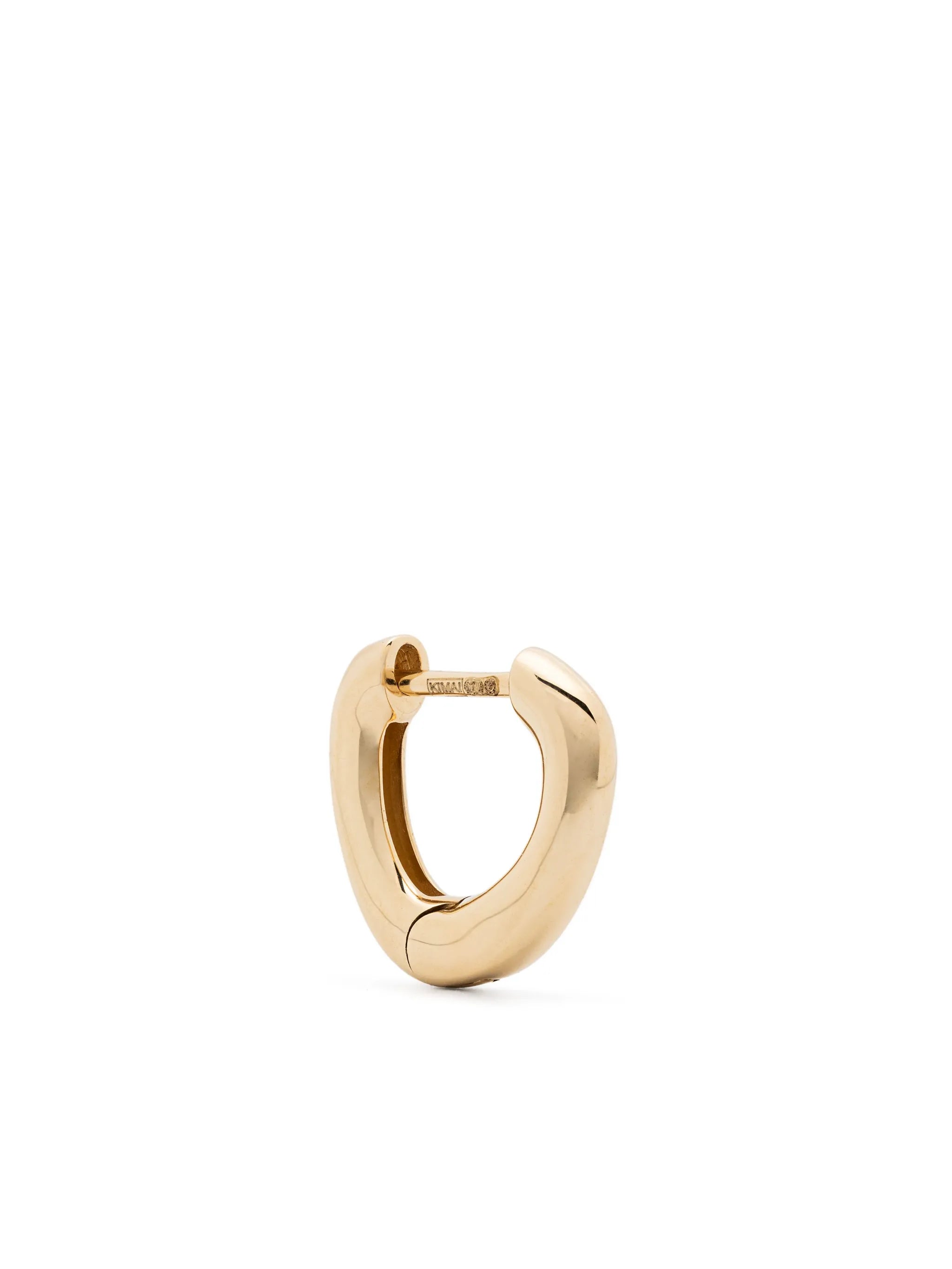 18kt recycled yellow gold Chubby single hoop earring