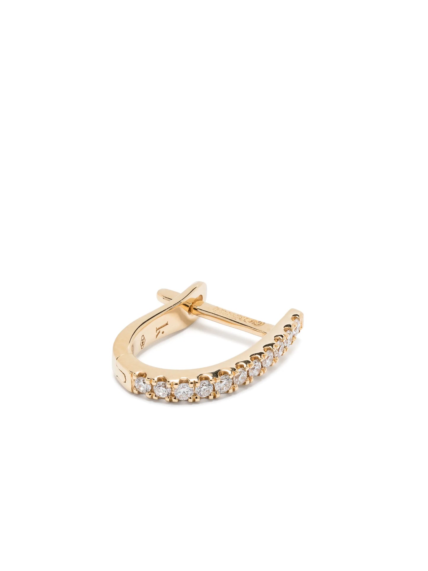 18kt yellow gold Huggie diamond single earring