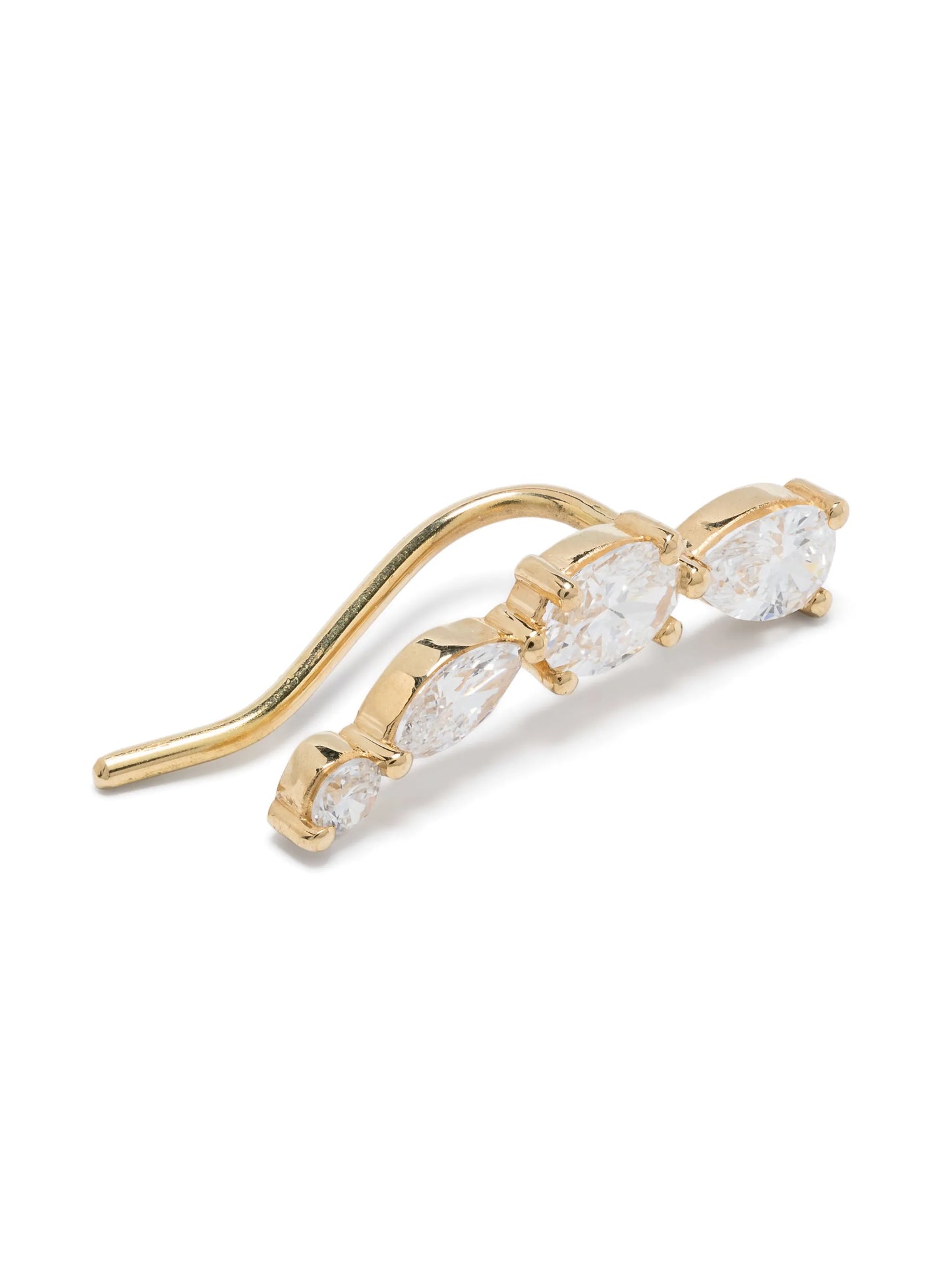 18kt recycled yellow gold Miro diamond single earring