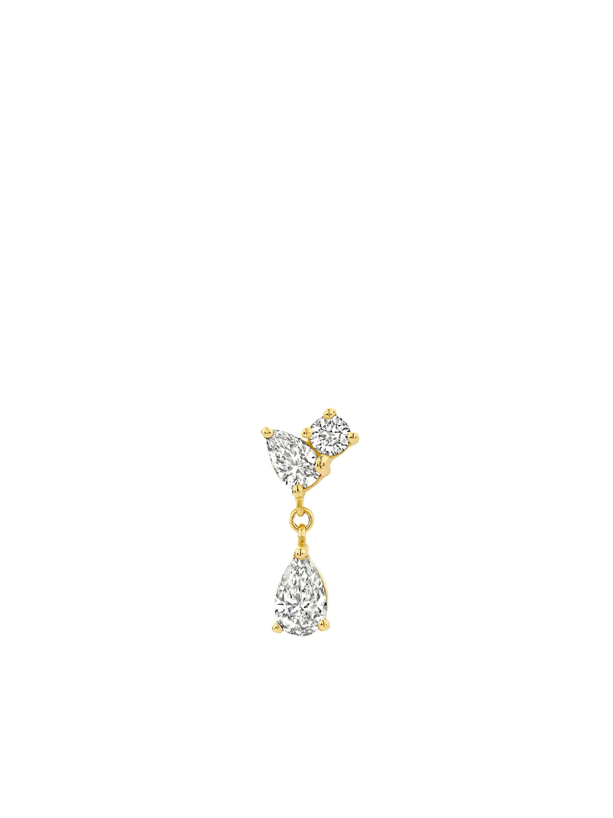 18kt yellow gold Gala diamond drop earring