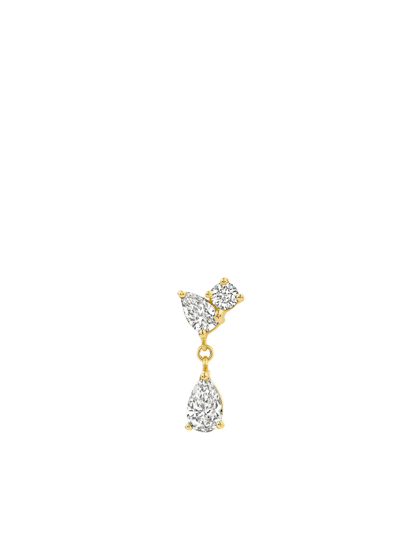 18kt yellow gold Gala diamond drop earring