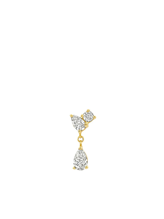18kt yellow gold Gala diamond drop earring