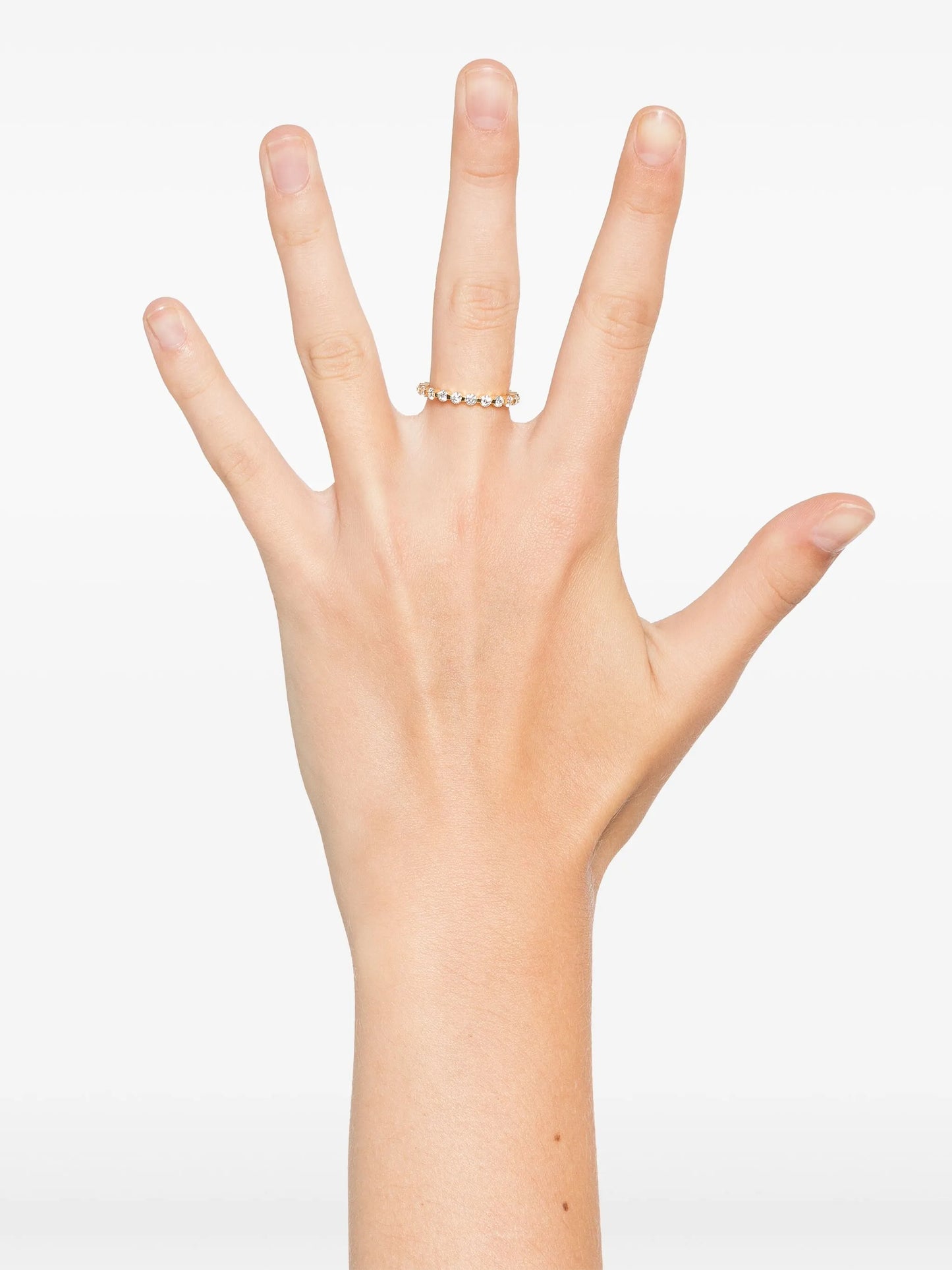 18kt yellow gold Castle Eternity diamonds ring