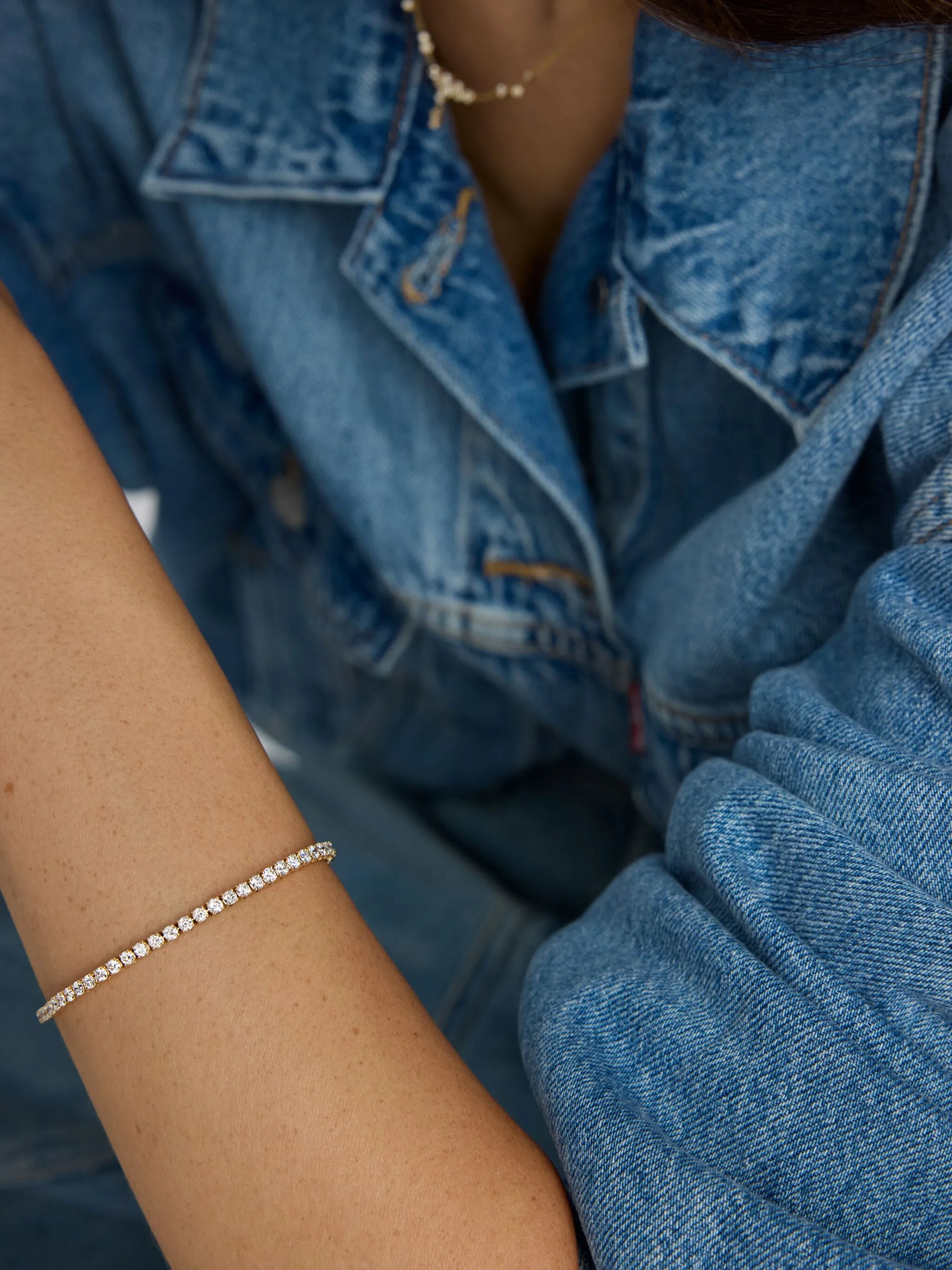 18kt yellow gold Tennis diamond bracelet