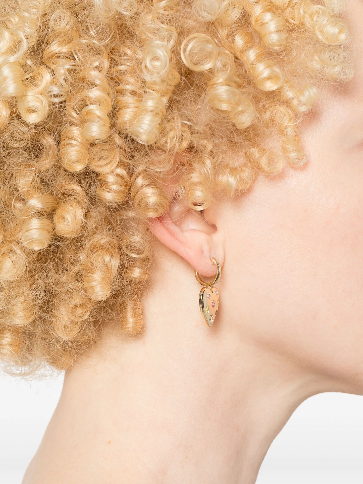 14kt yellow gold Kaleidoscope sapphire earrings