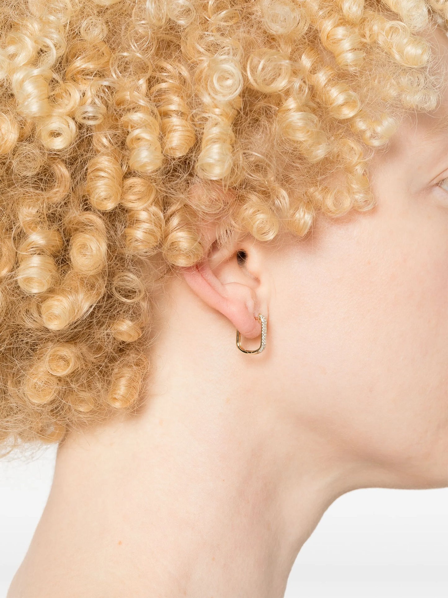14kt yellow gold diamond hoop earrings