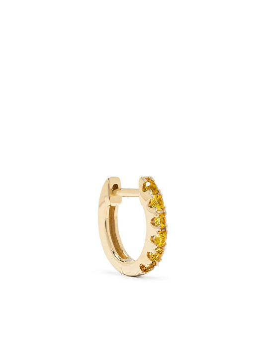 14kt yellow gold Huggie yellow-sapphires single earring