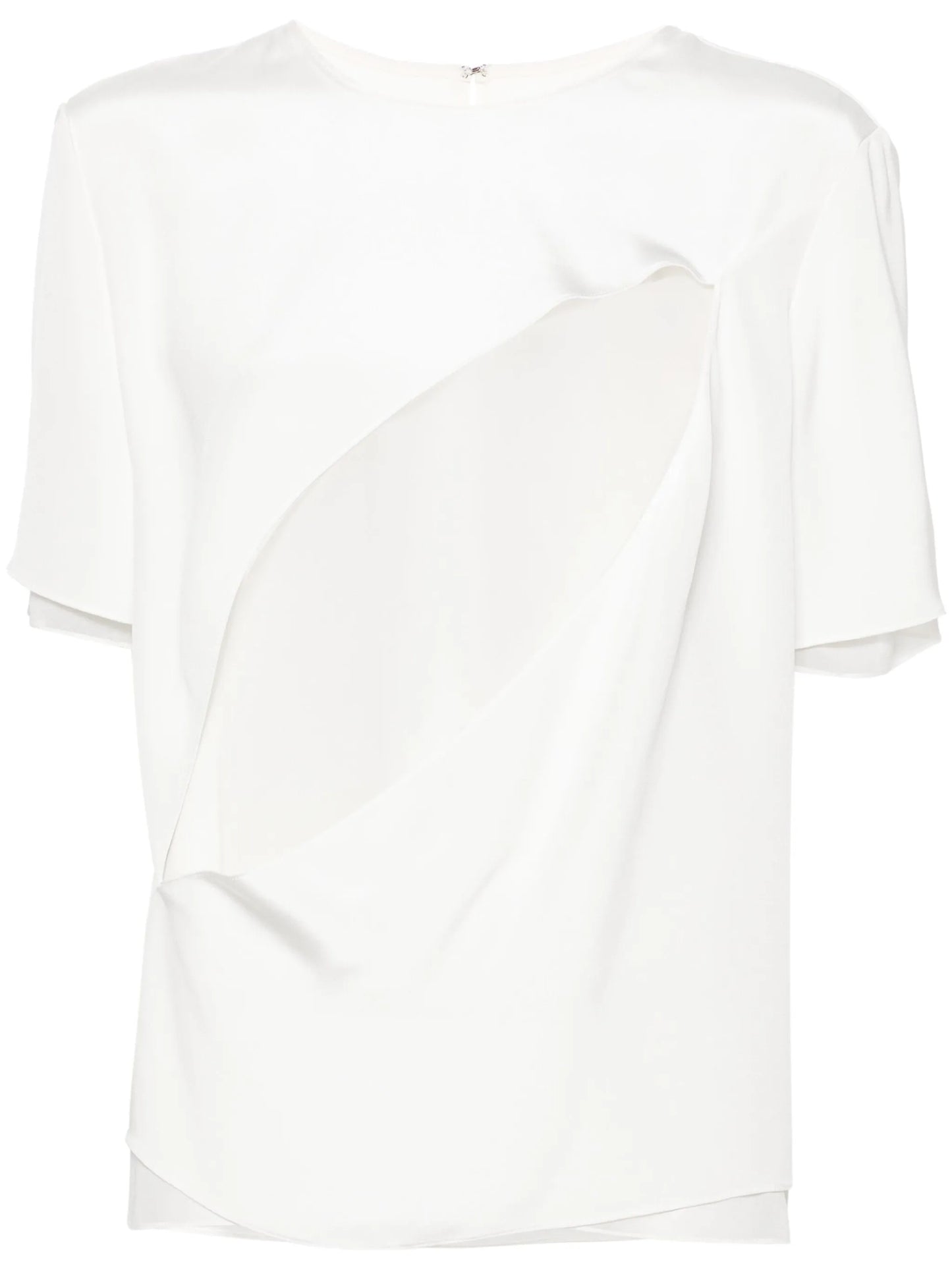 Slash silk blouse