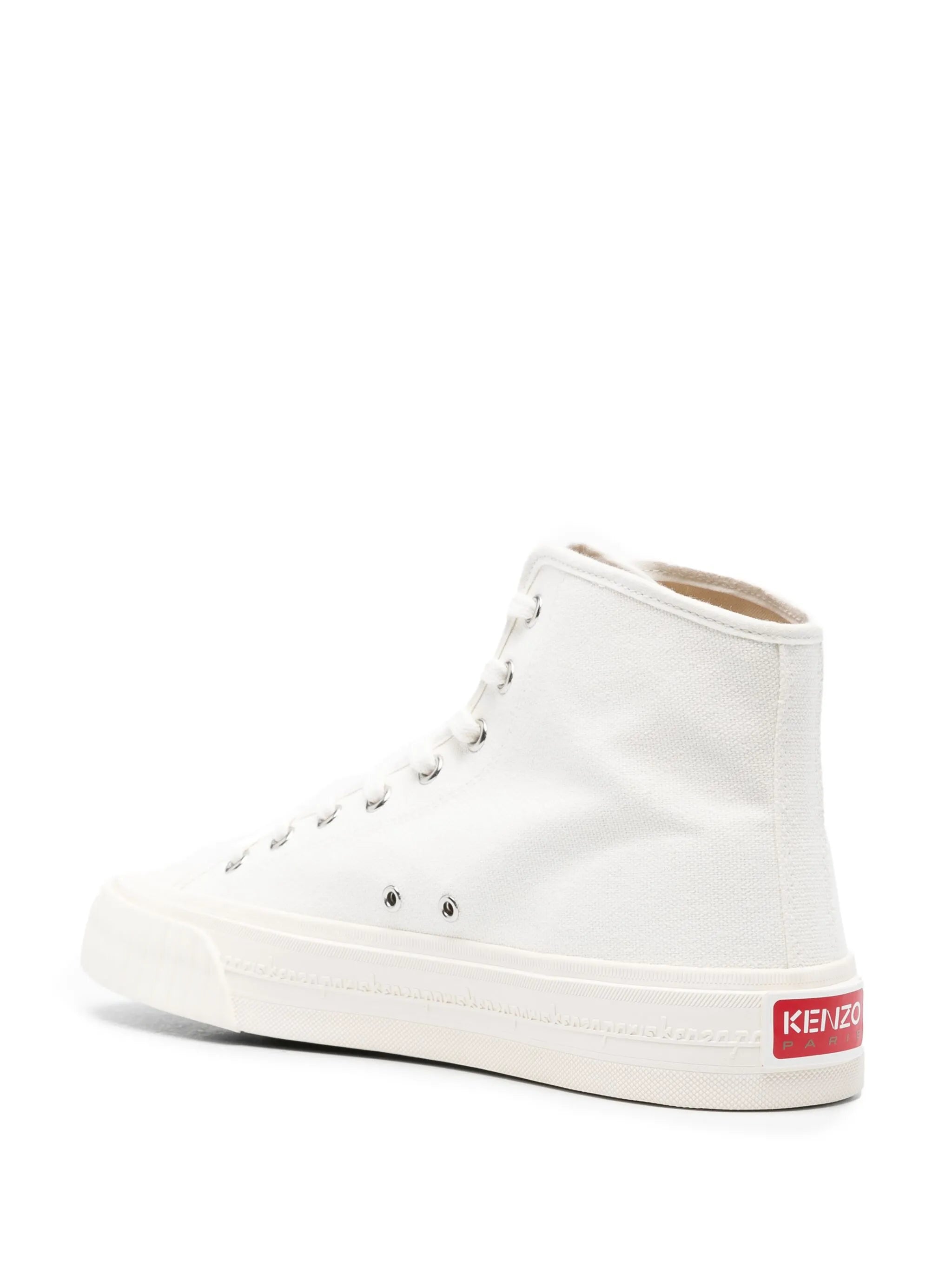 Tiger-print high-top sneakers