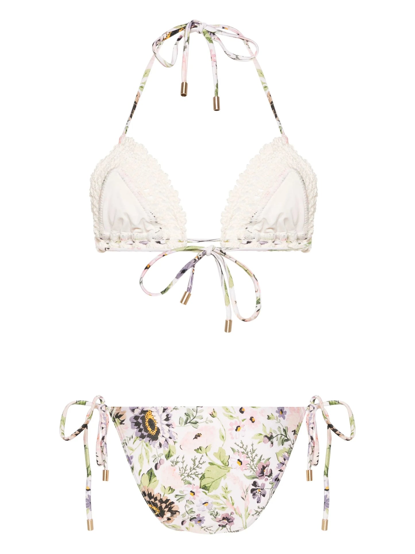 Halliday crochet-trim bikini
