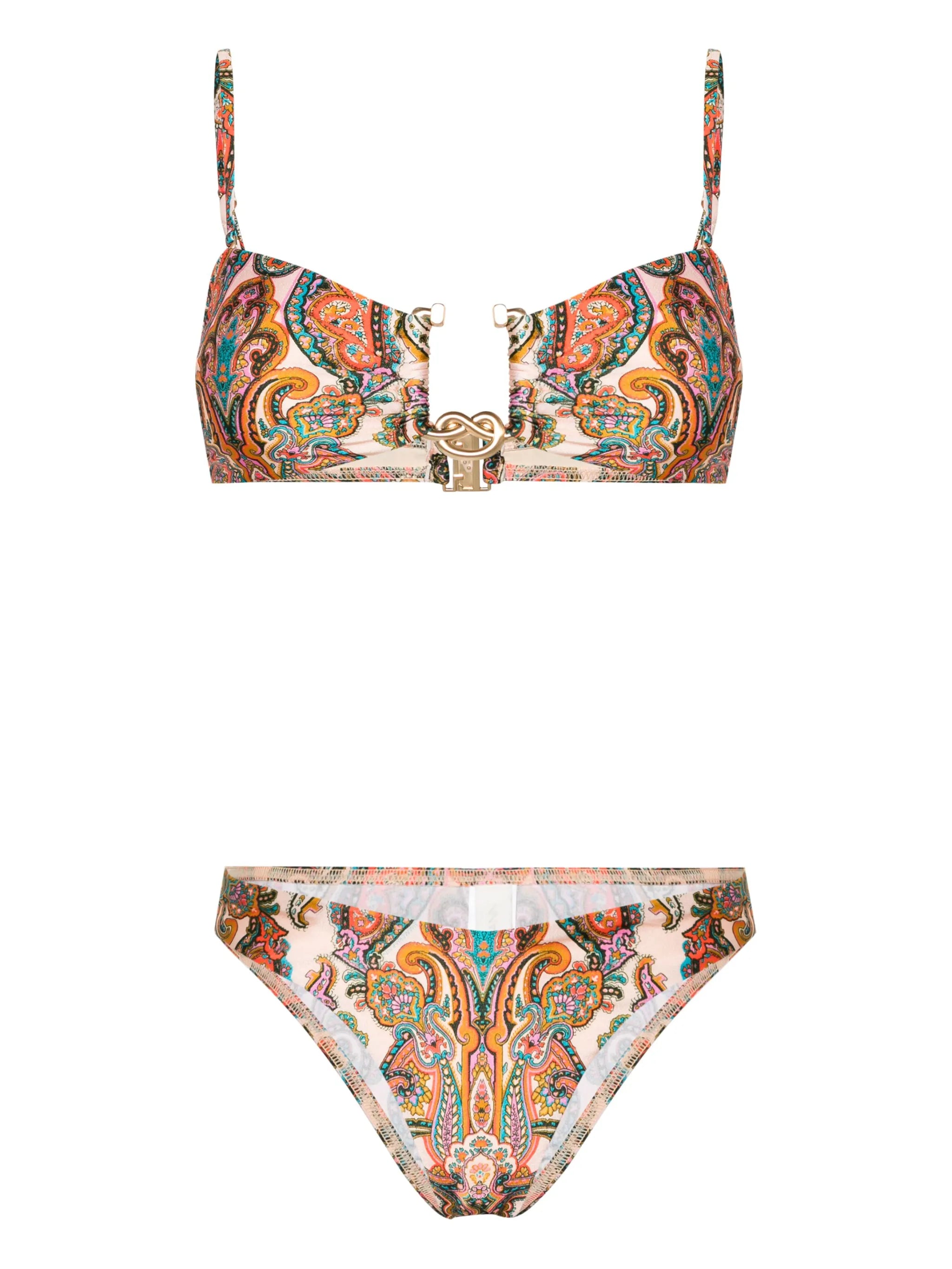 Ottie knot-charm bikini