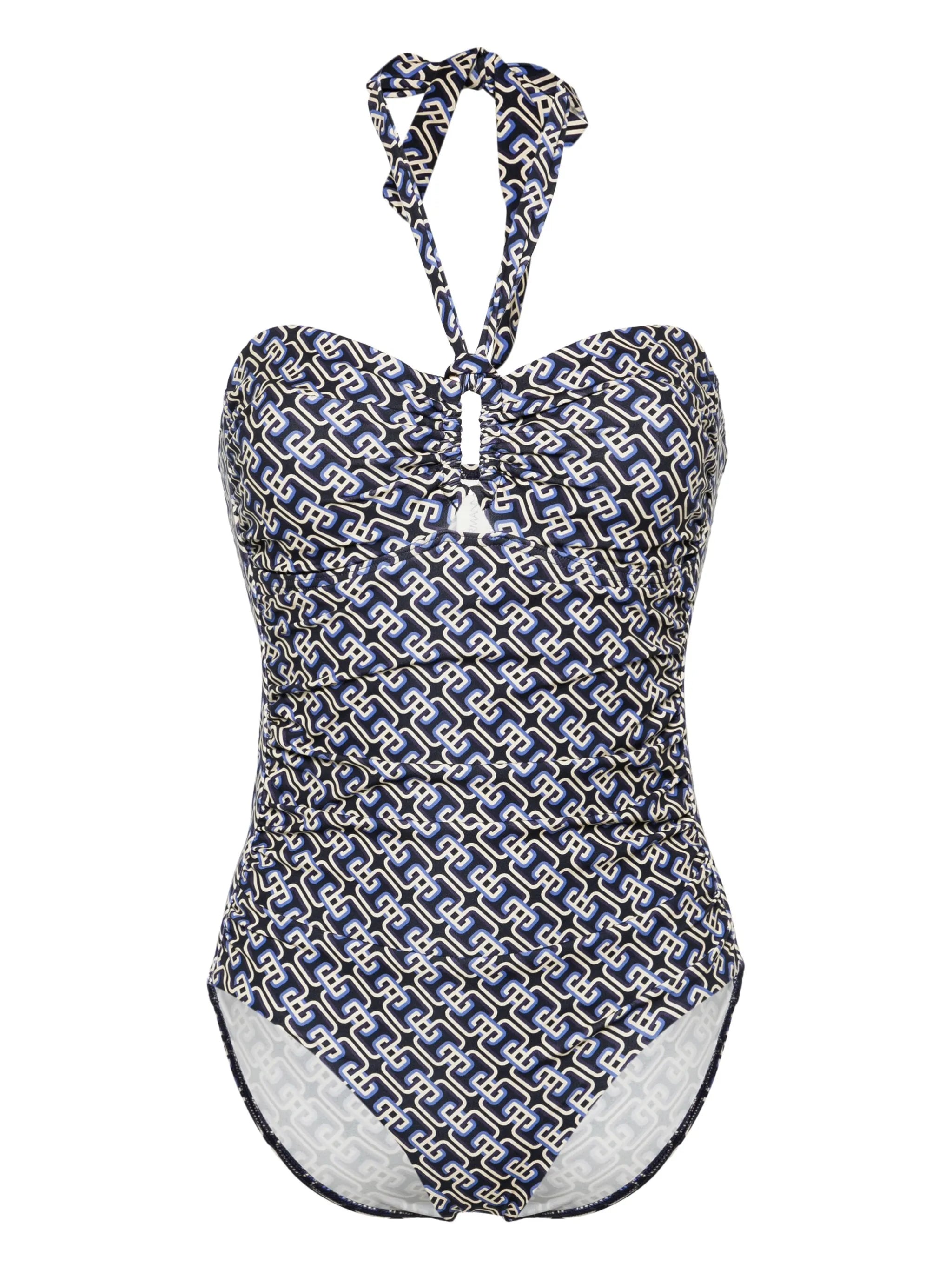 wide-link halterneck swimsuit