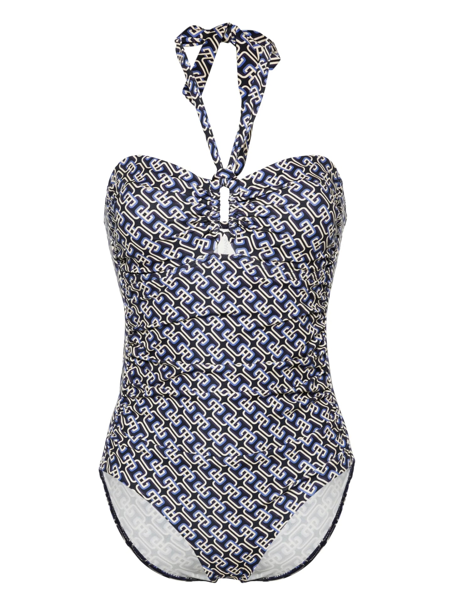 wide-link halterneck swimsuit