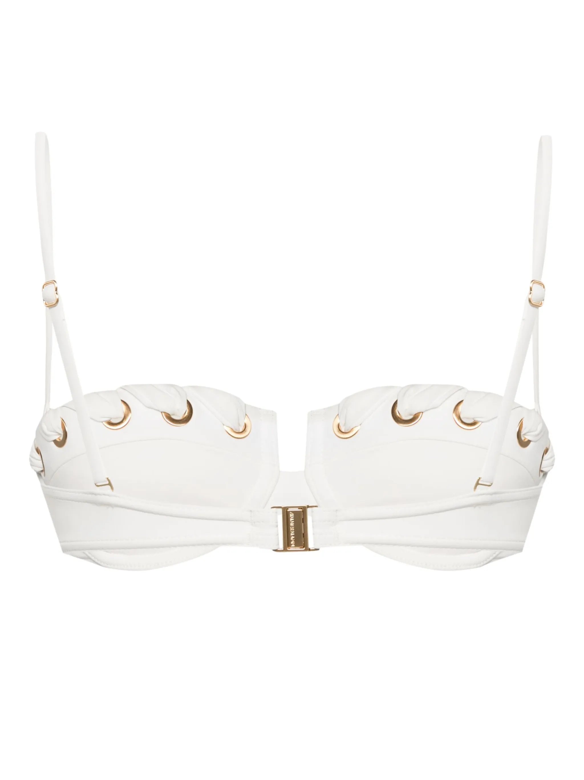 Halliday whipstitch-trim bikini top