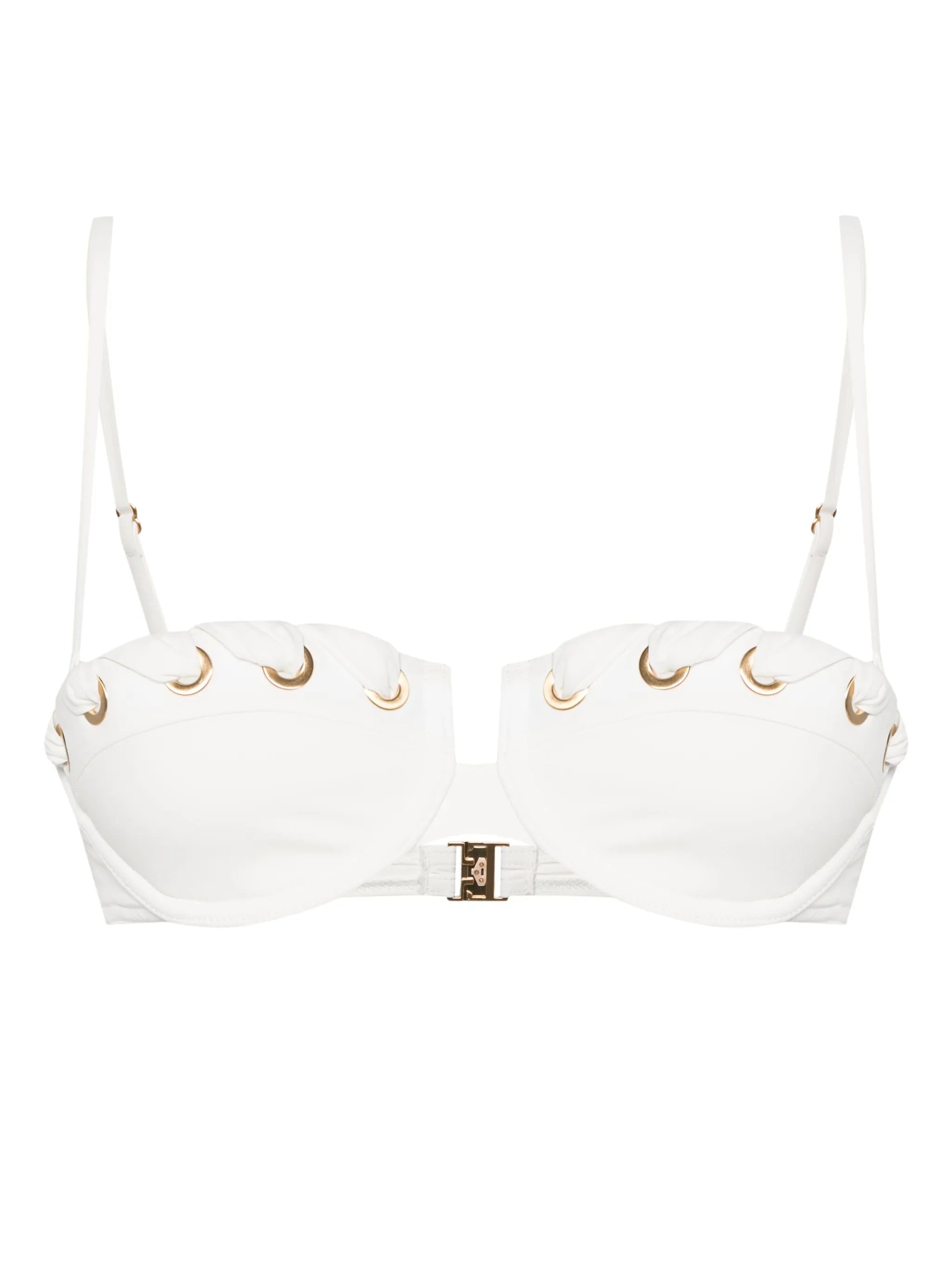 Halliday whipstitch-trim bikini top
