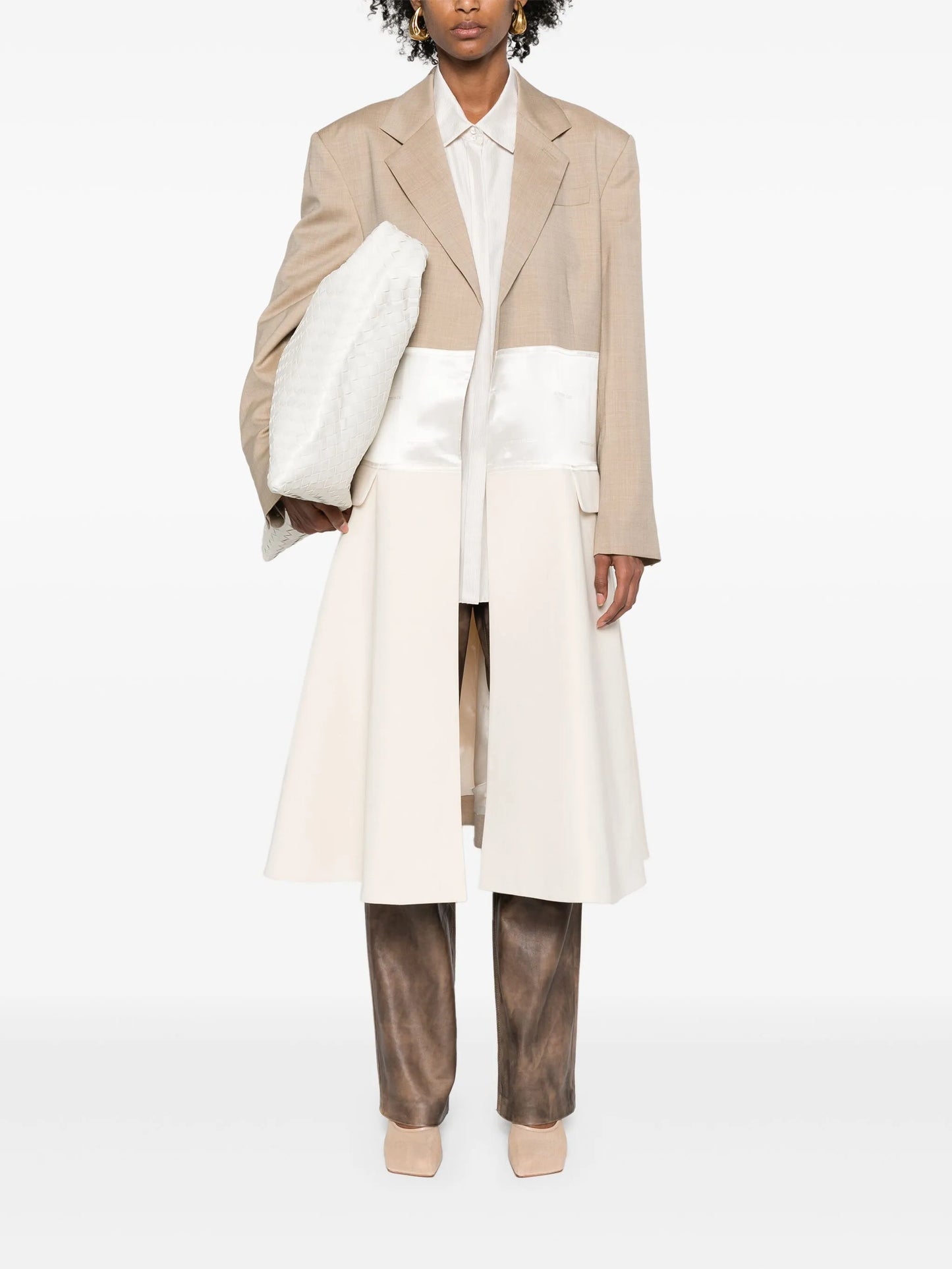 Collage panelled coat
