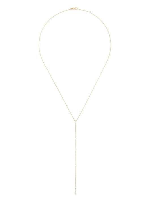 18kt recycled yellow gold Cascade diamond pendant necklace