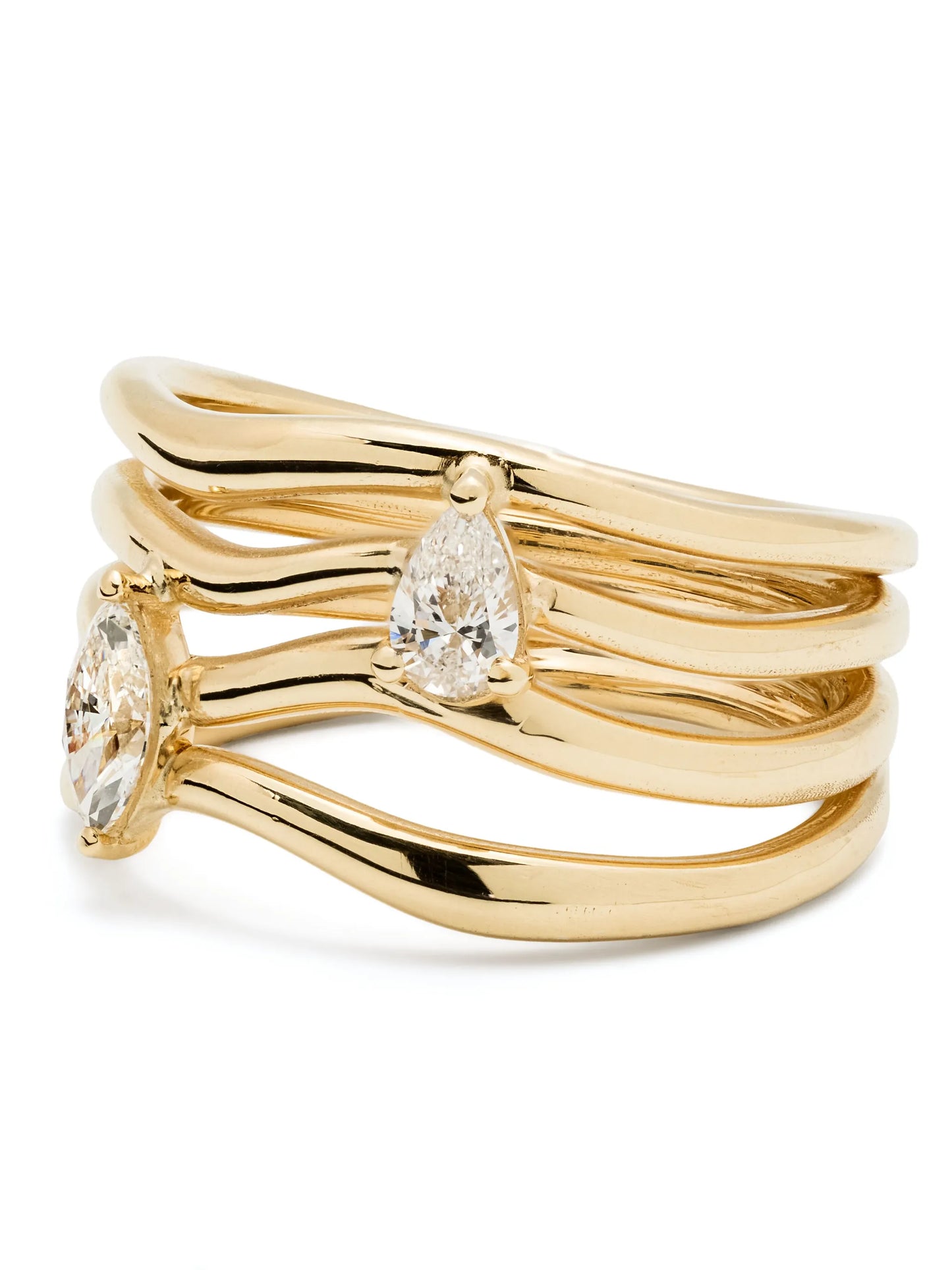 18kt yellow gold Nova diamond ring
